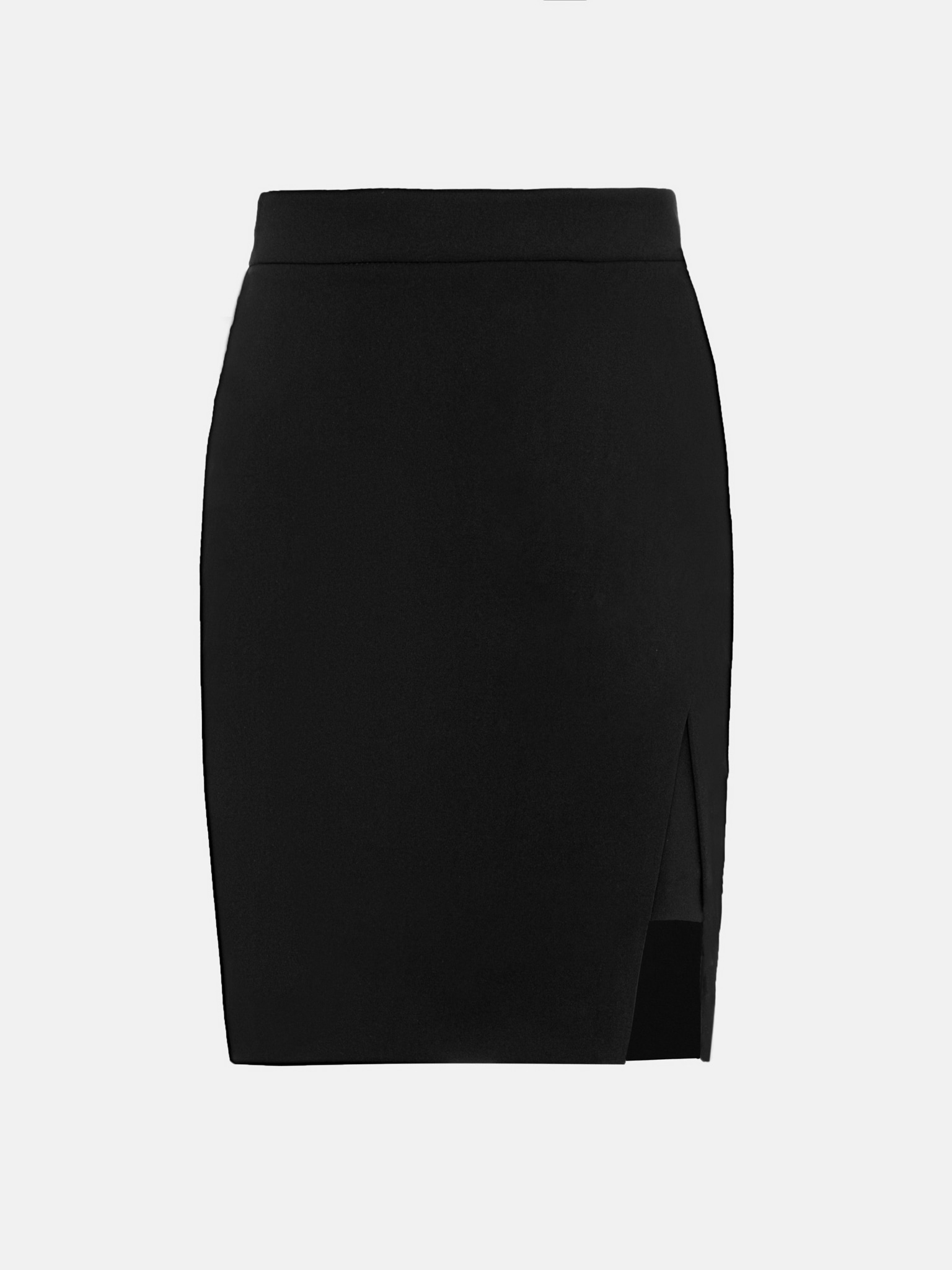 Front-slit mini skirt