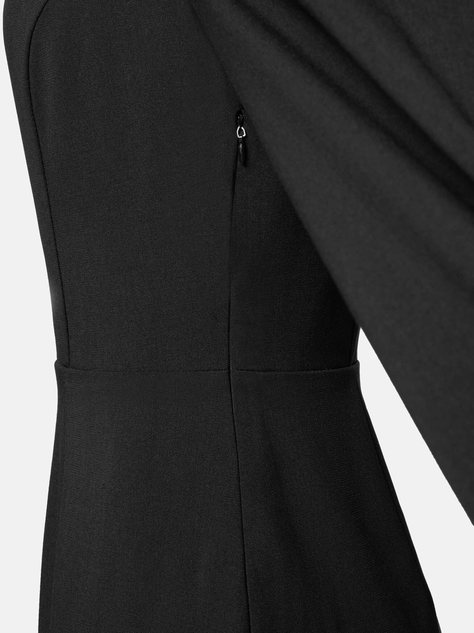 Blouson-sleeve straight-line mini dress :: LICHI - Online fashion store