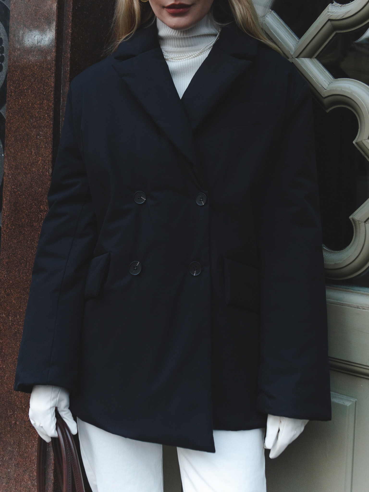 Куртка-жакет двубортного кроя