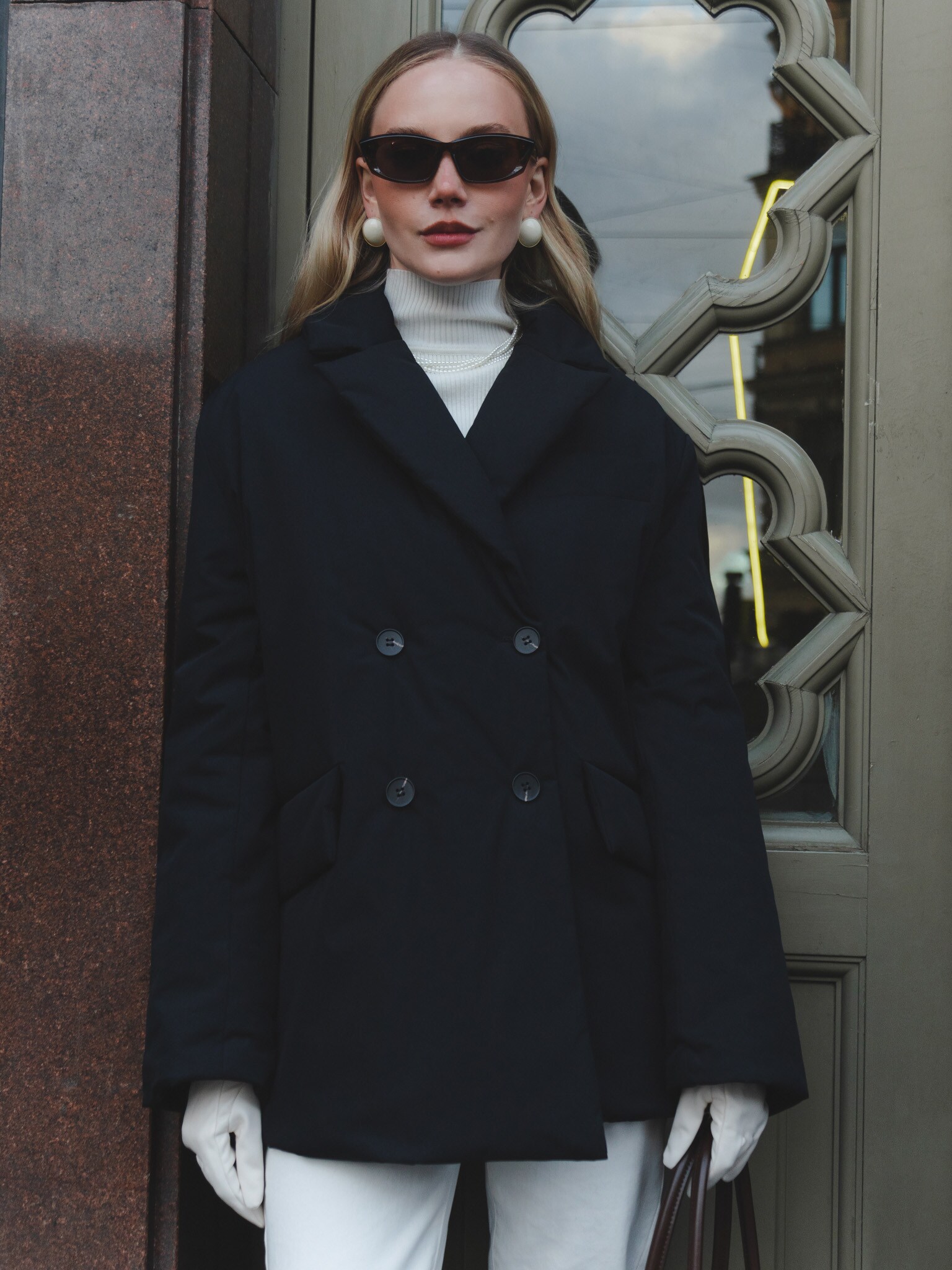 Куртка-жакет двубортного кроя