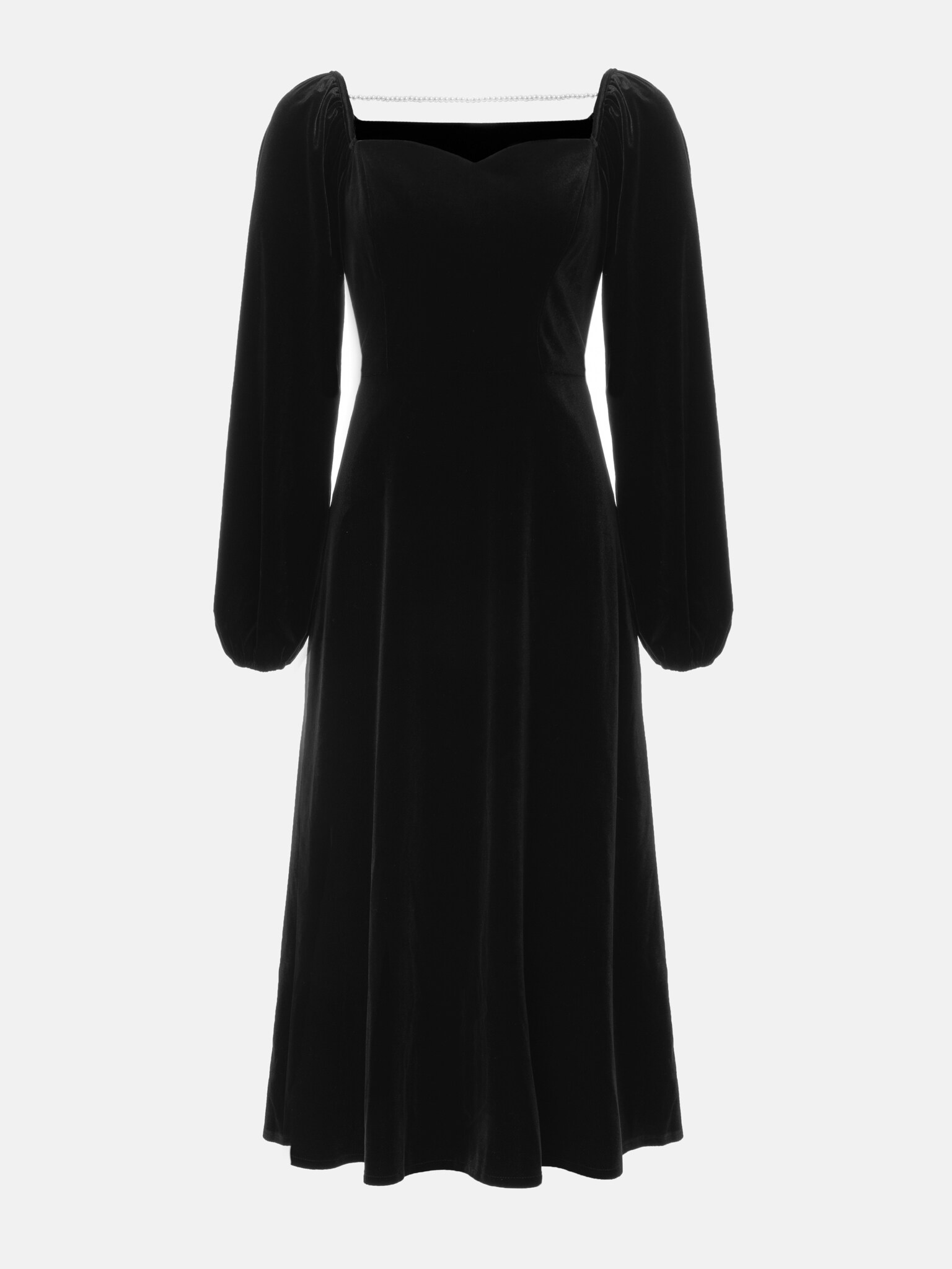 Pearl-neck midi dress :: LICHI - Online fashion store