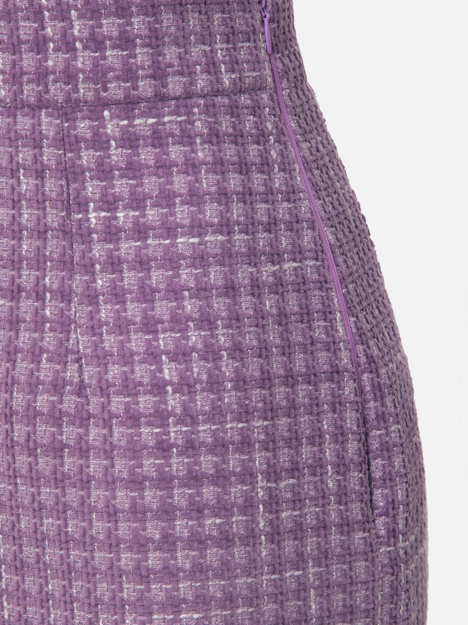 Твидовая юбка мини с разрезом
