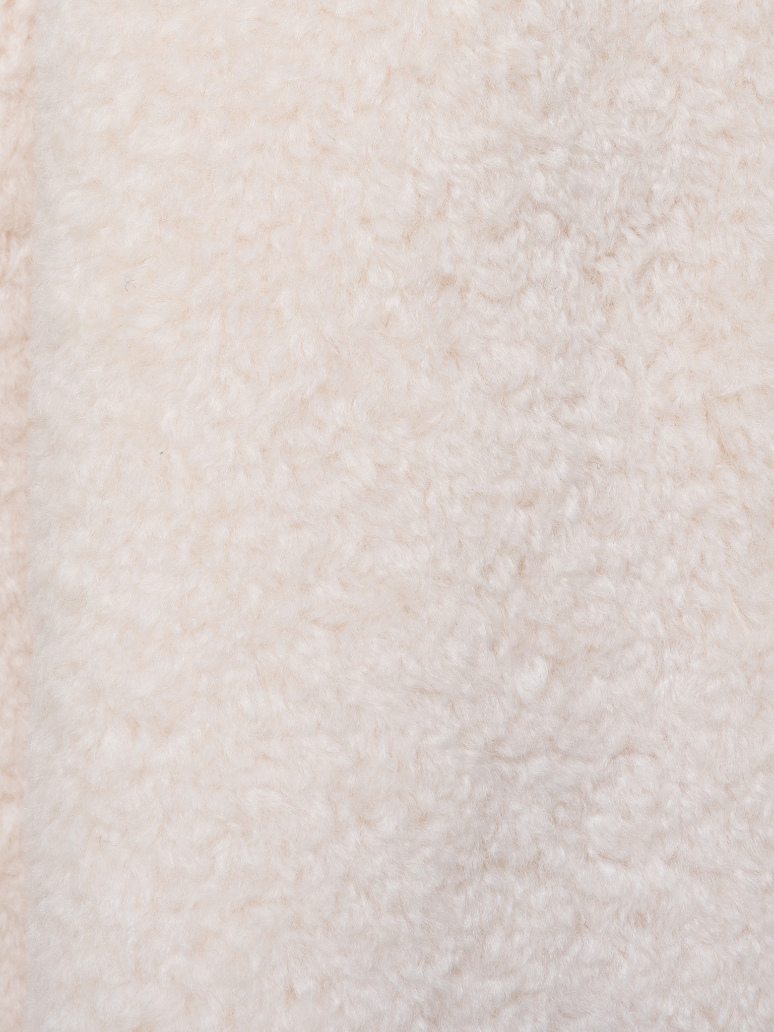 Belted straight faux-fur coat