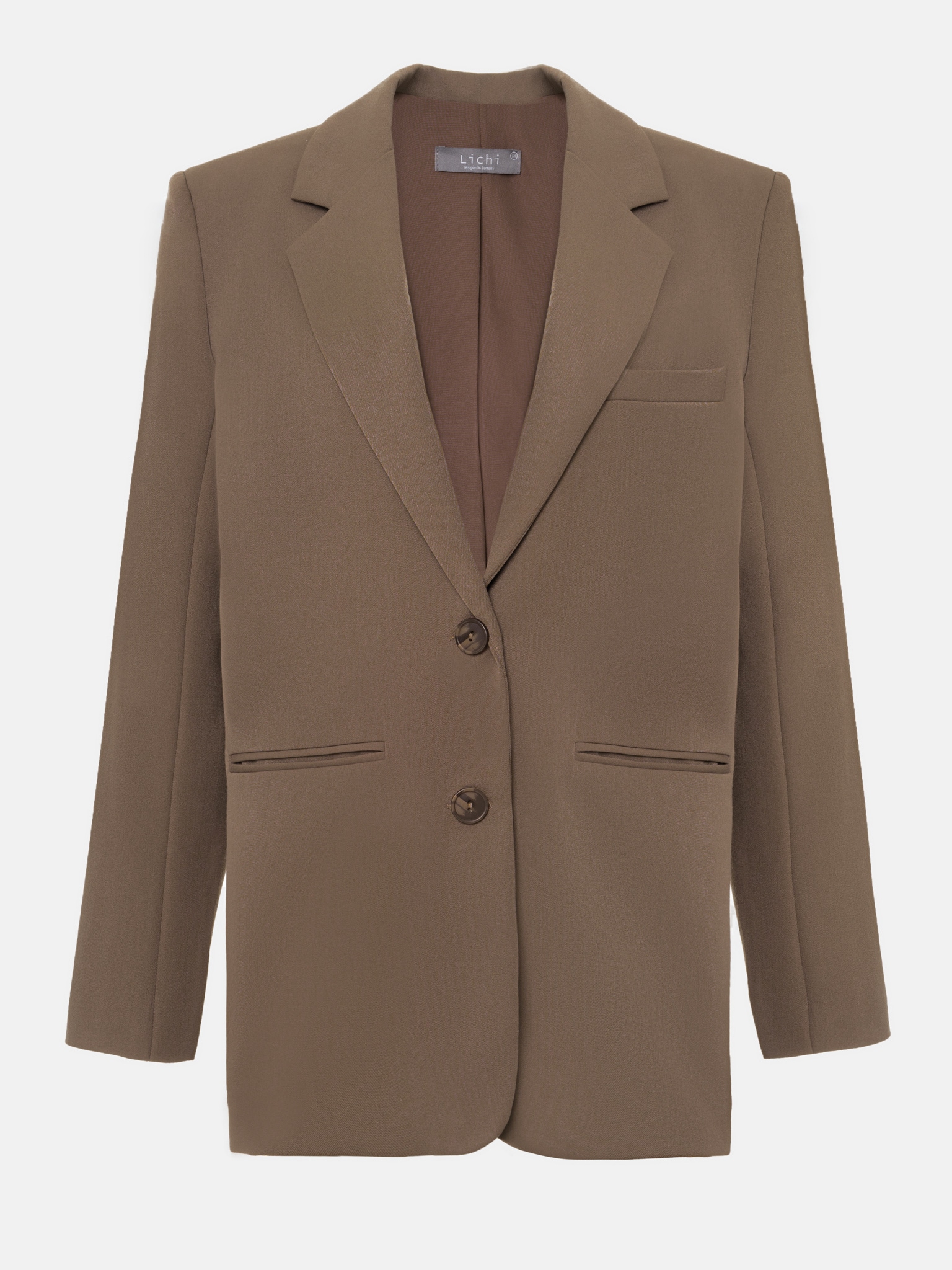 Buttoned single-breasted blazer