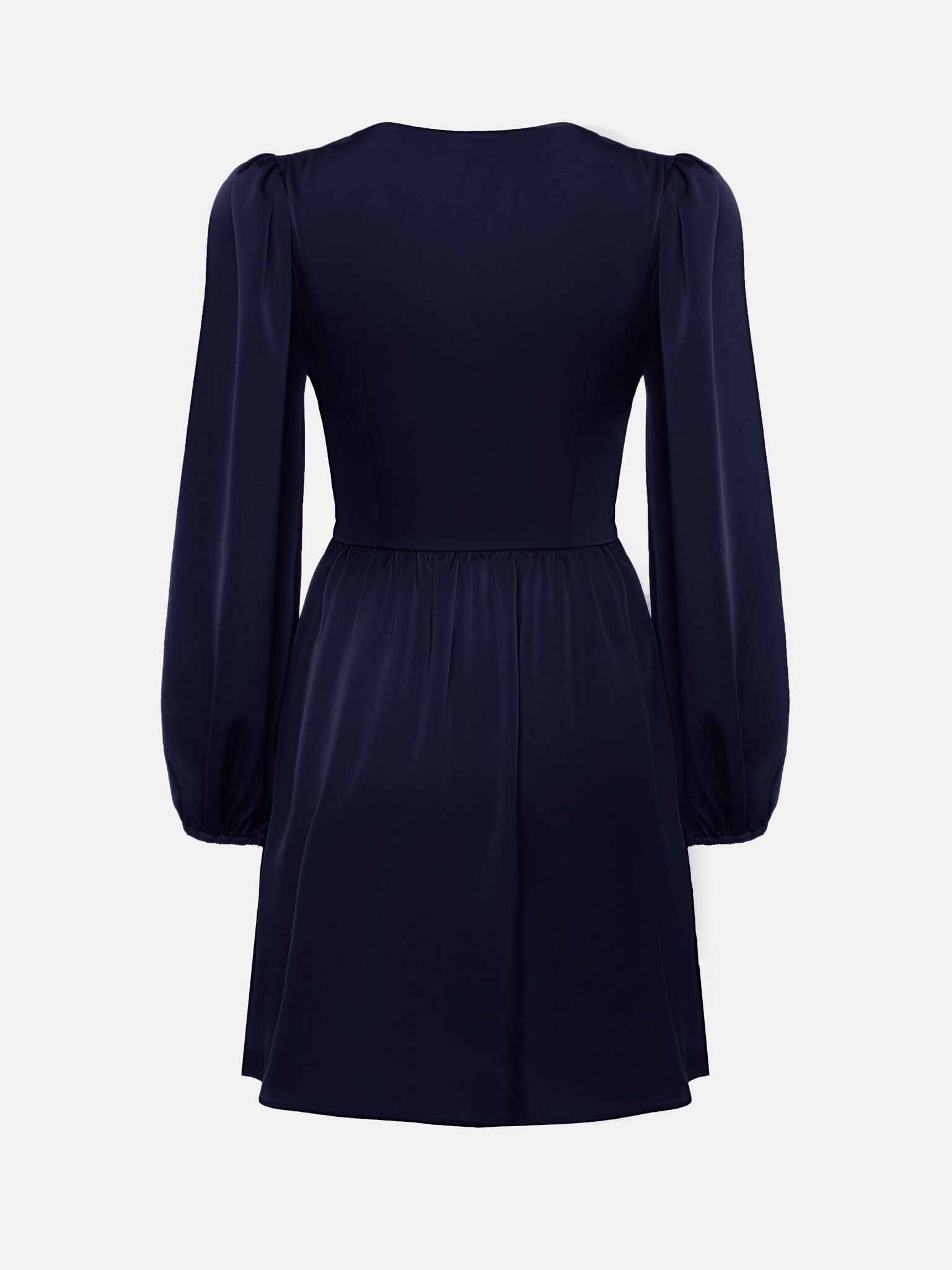 Corset-style blouson-sleeve mini dress :: LICHI - Online fashion store