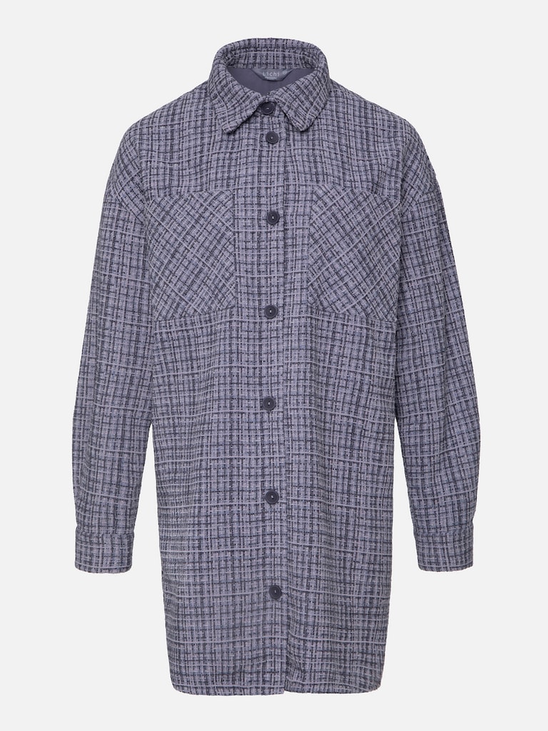 Oversized tweed shirt :: LICHI - Online fashion store