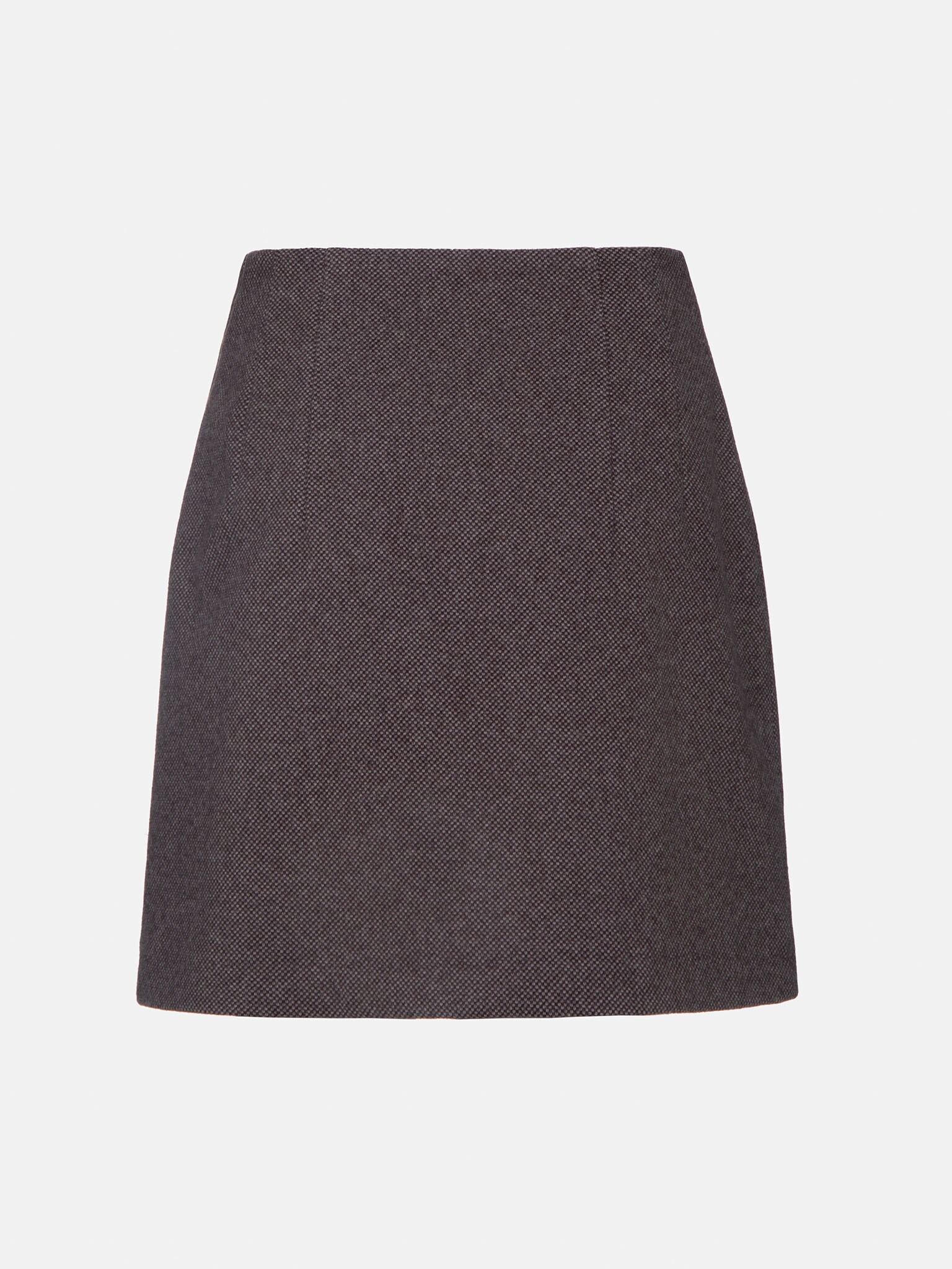 High Waist Wool Skirt