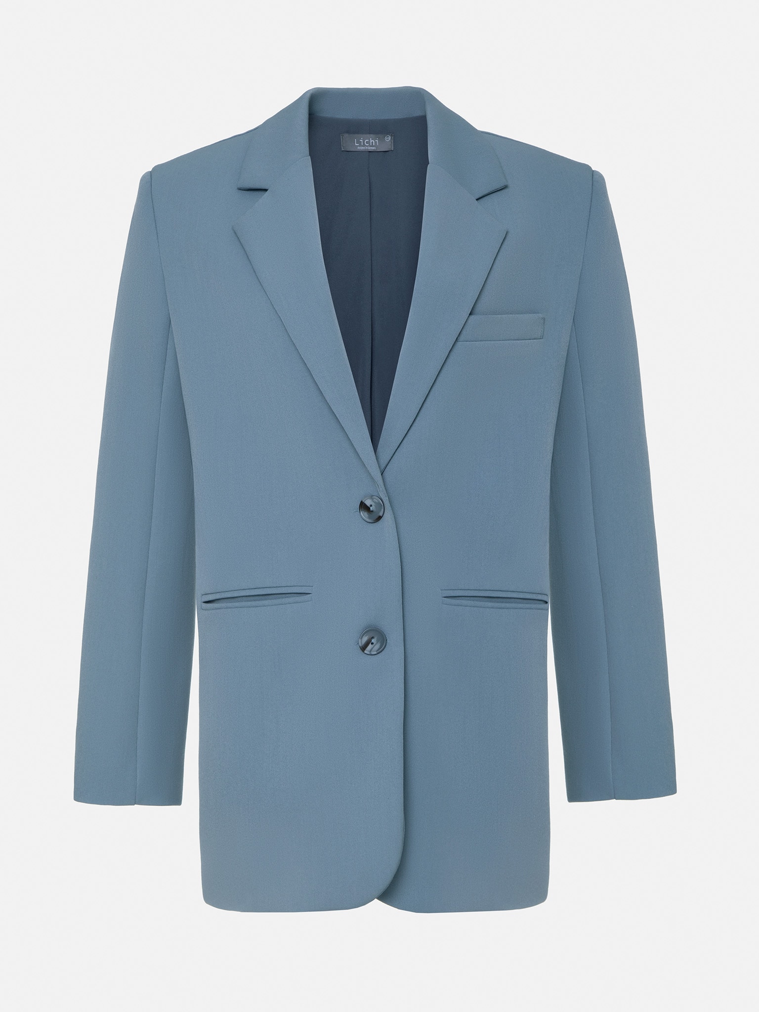 Buttoned single-breasted blazer