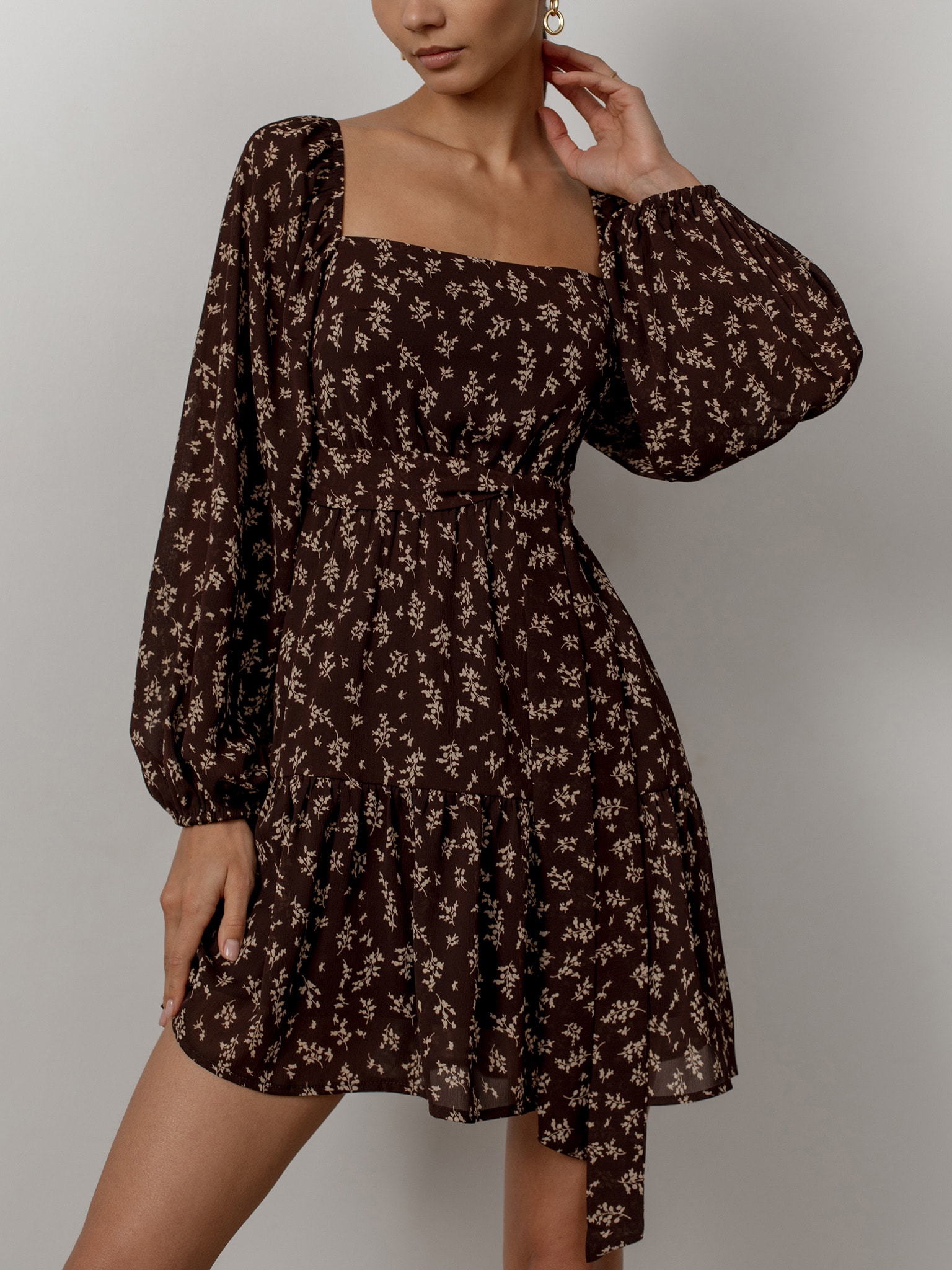 Lichi Online Fashion Store Puff Sleeve Mini Dress 9917