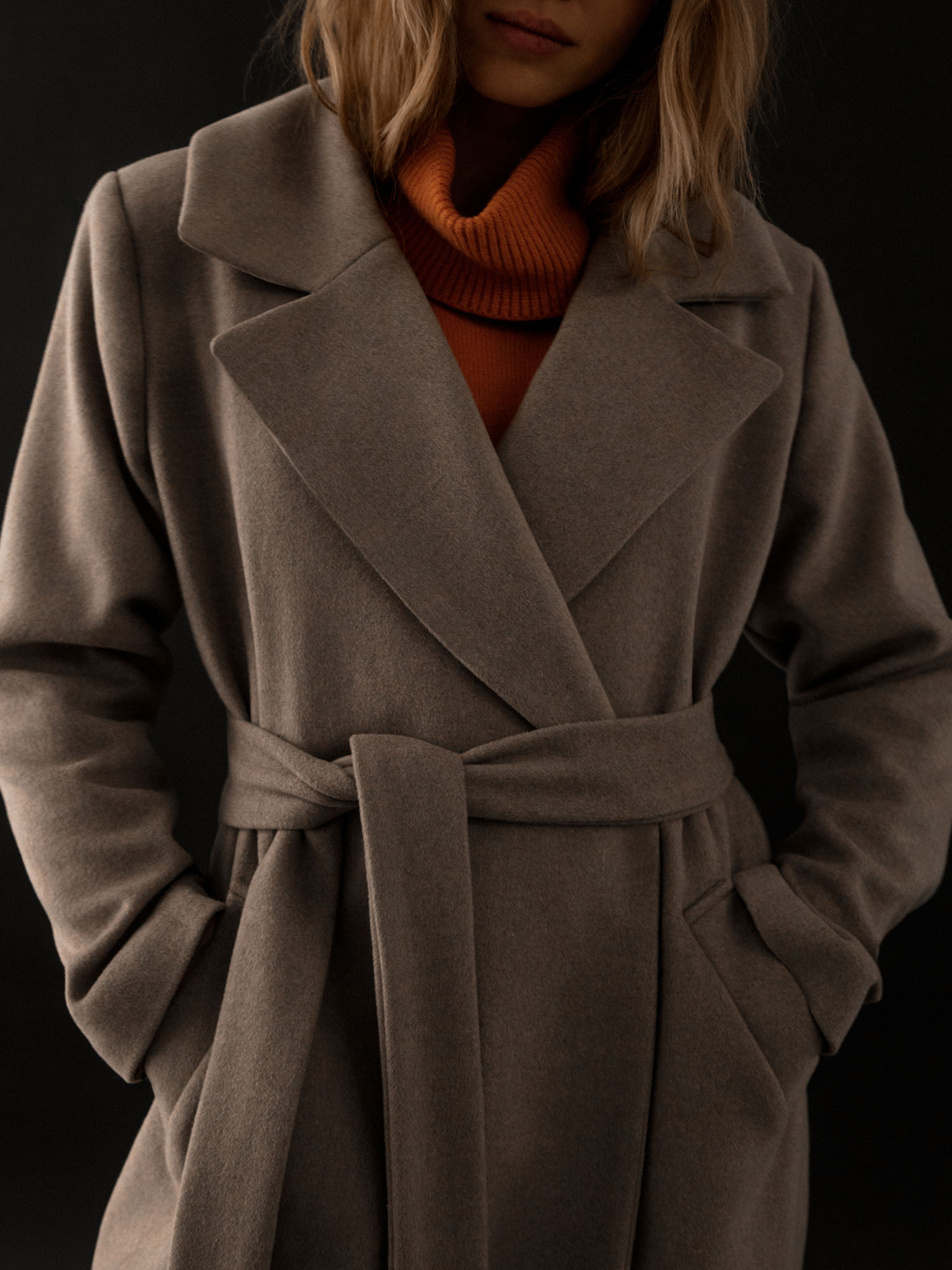 wrap pea coat