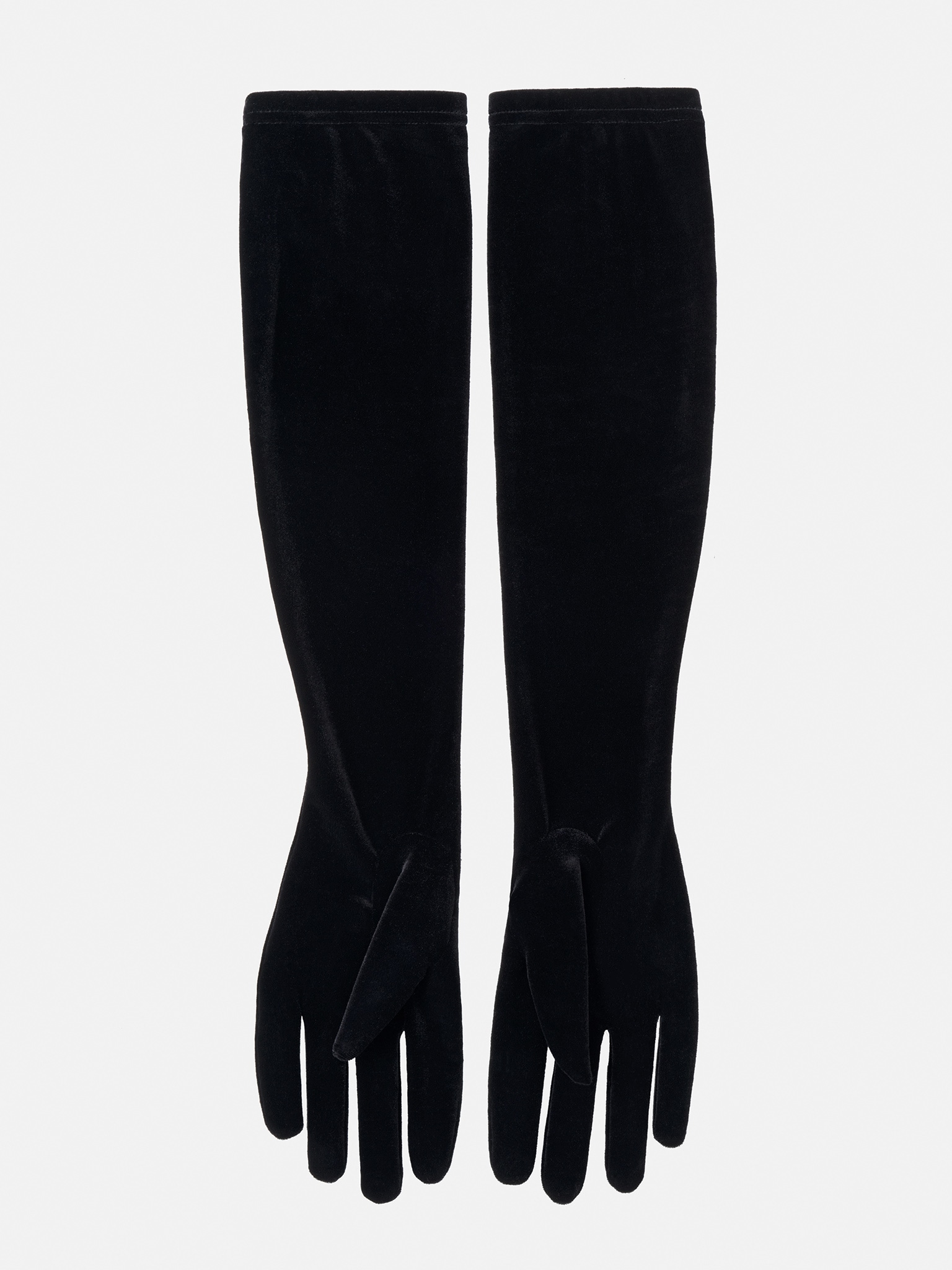 Long velvet gloves