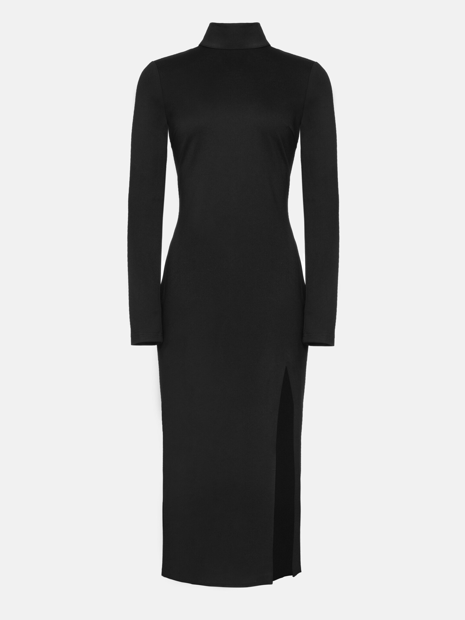 Slim jersey turtleneck midi dress :: LICHI - Online fashion store