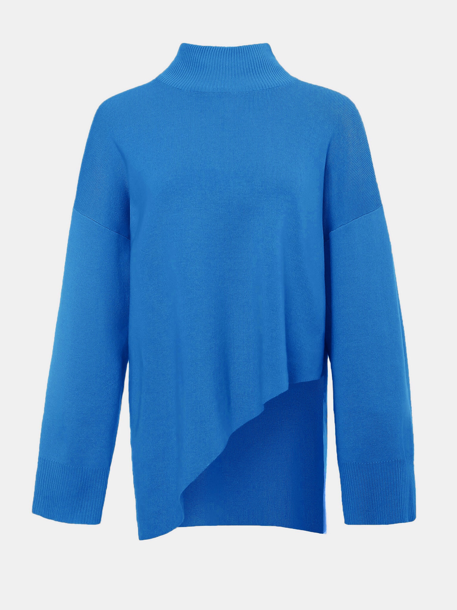 Asymmetric knitted turtleneck sweater :: LICHI - Online fashion store