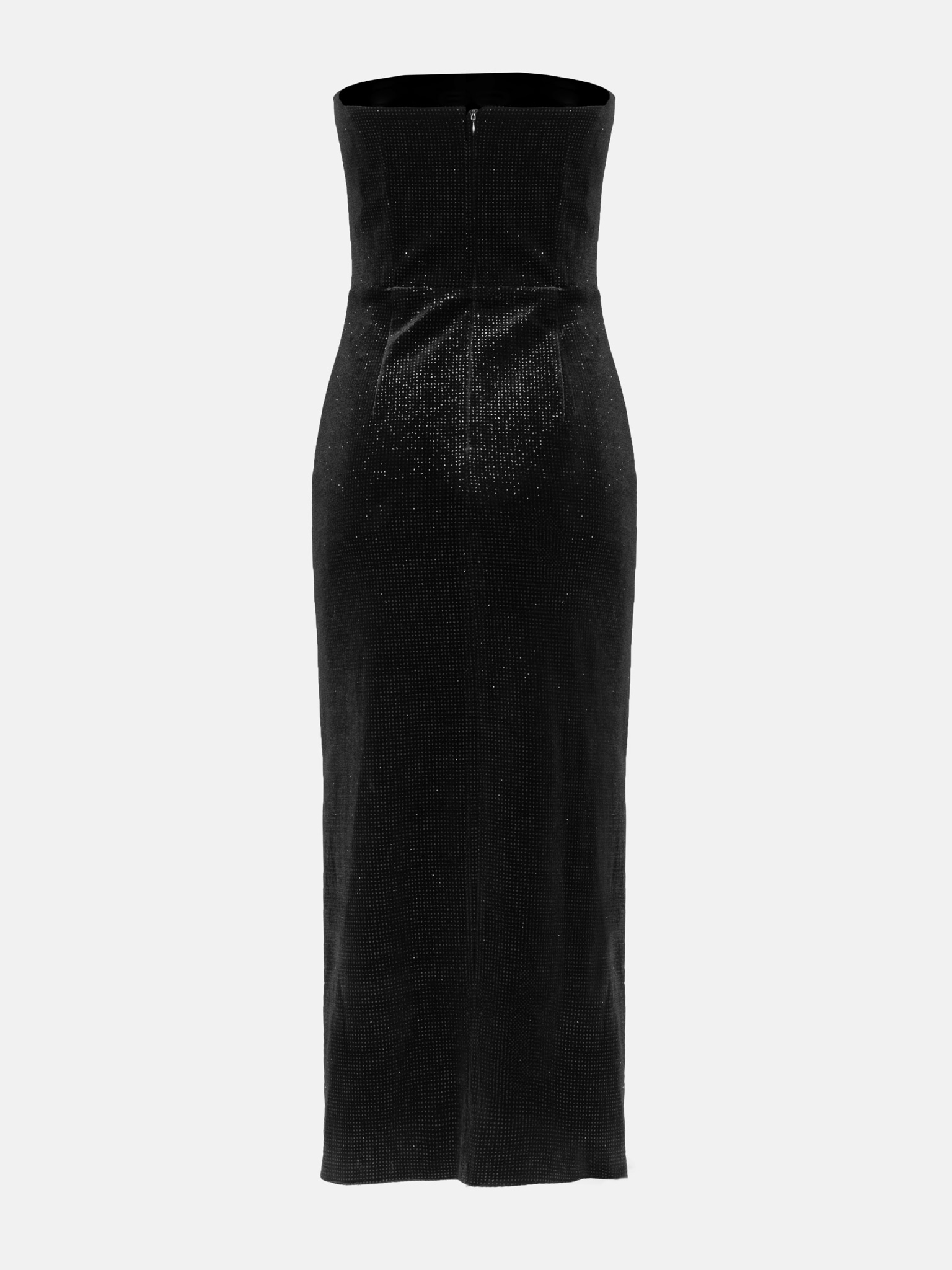 Strapless long-sleeve velvet midi dress :: LICHI - Online fashion store