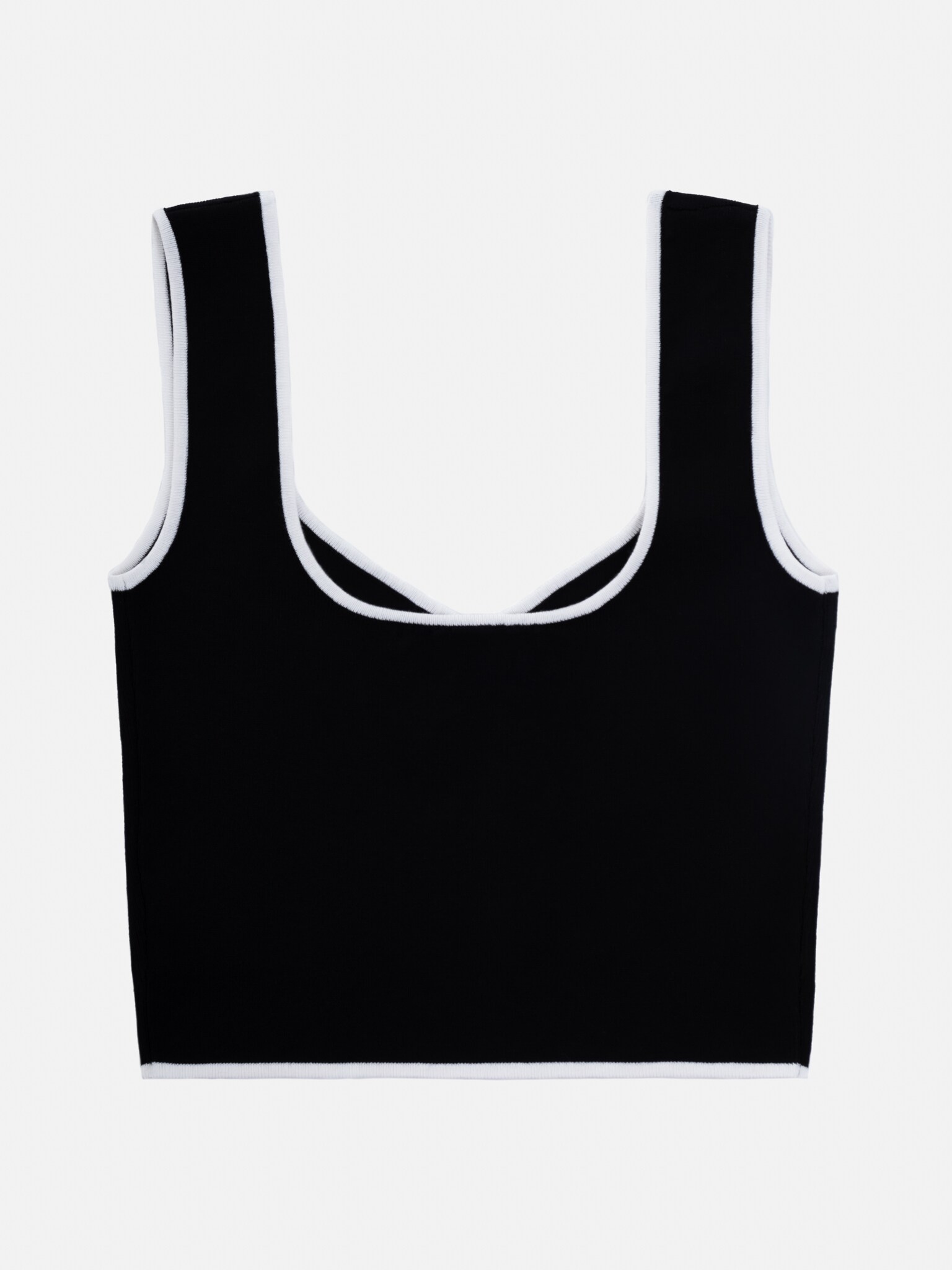 Ribbed knit top with contrasting details LICHI Online fashion store