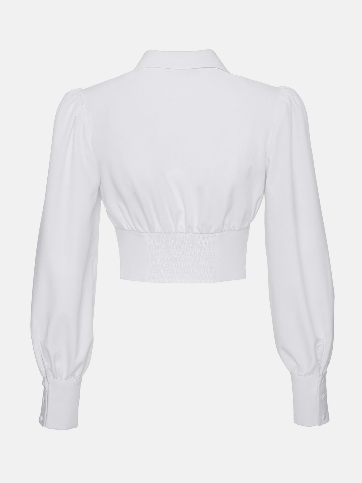 Cropped button-embellished blouse :: LICHI - Online fashion store