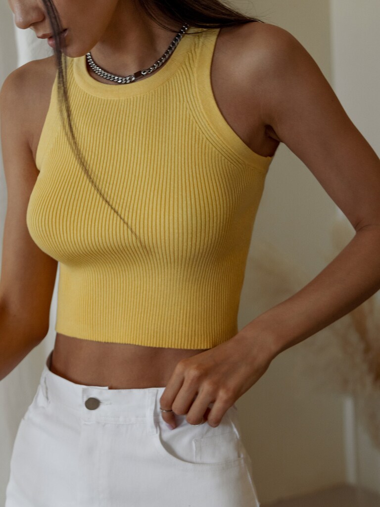 LICHI - Online fashion store :: Cropped dual jersey top