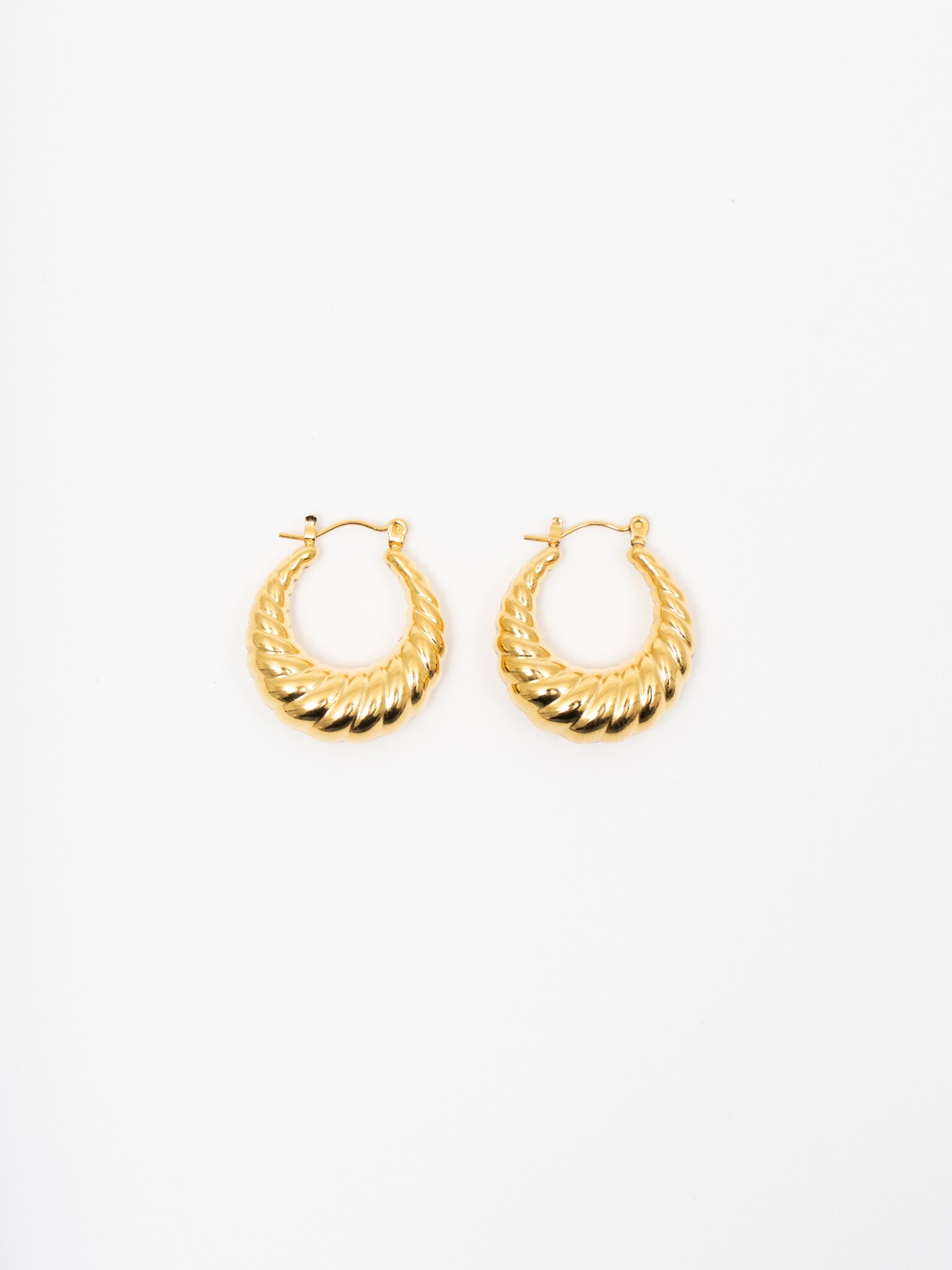 Woven hoop earrings :: LICHI - Online fashion store