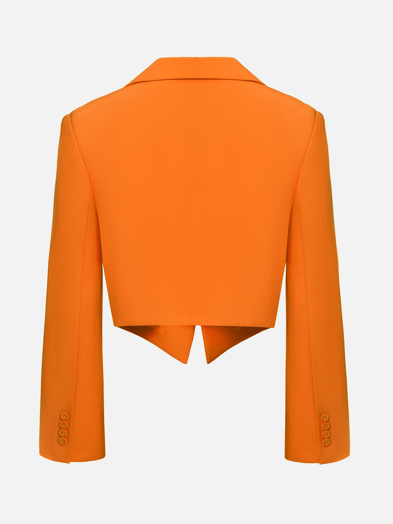 Orange cropped outlet blazer