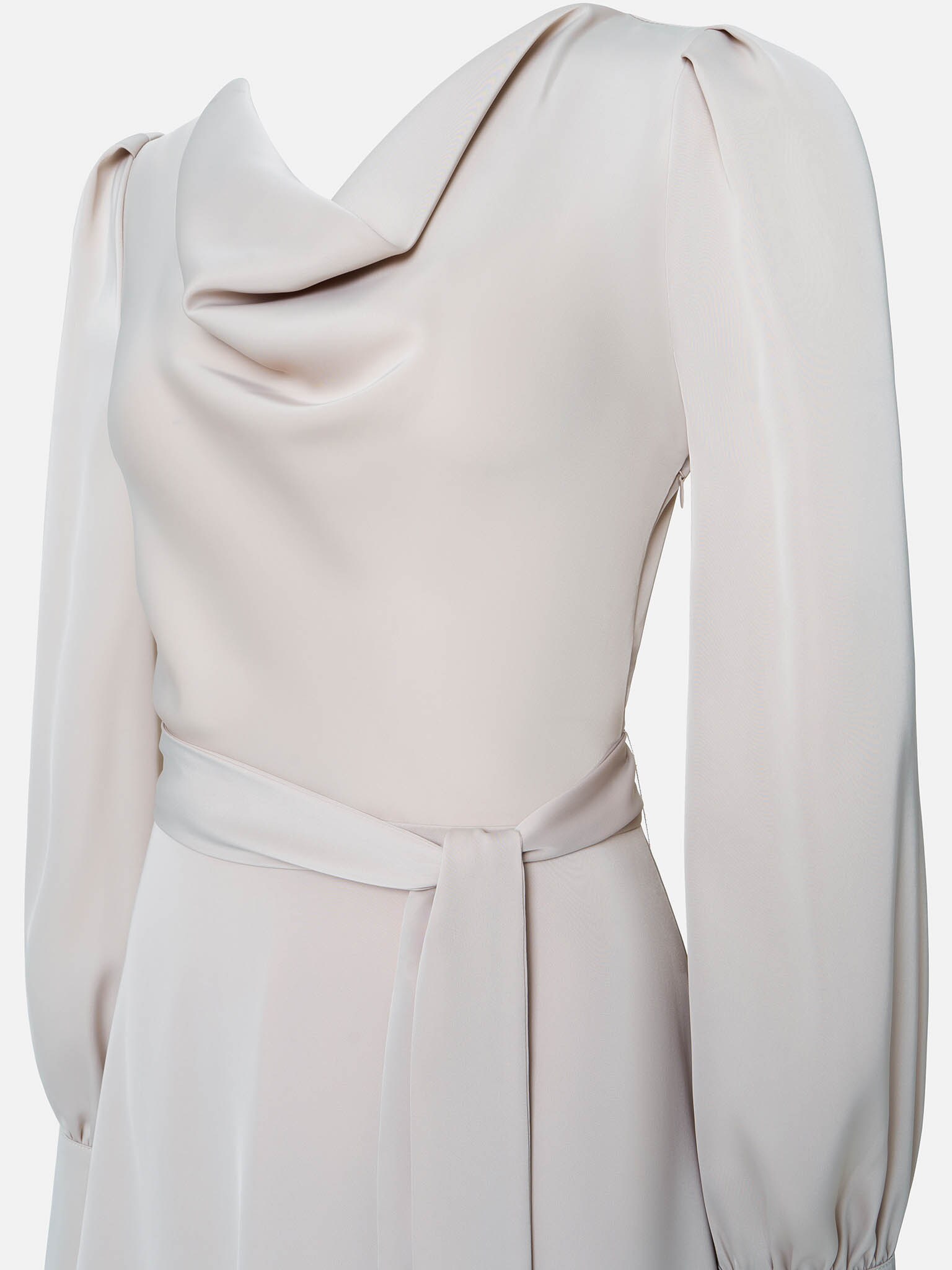 Draped sashdetailed midi dress LICHI Online fashion store