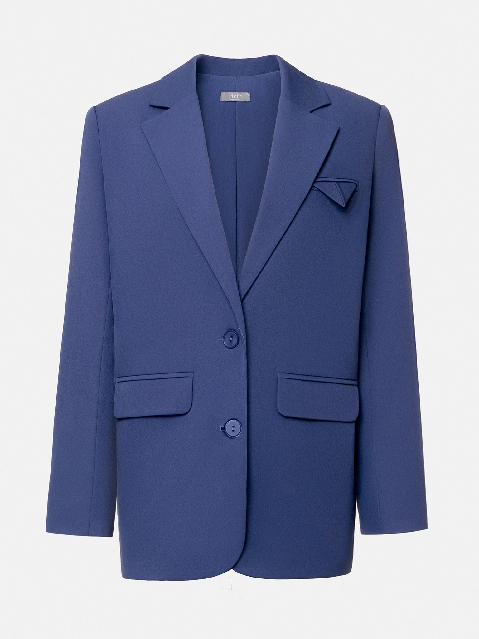 Flap-detailed single-breasted blazer