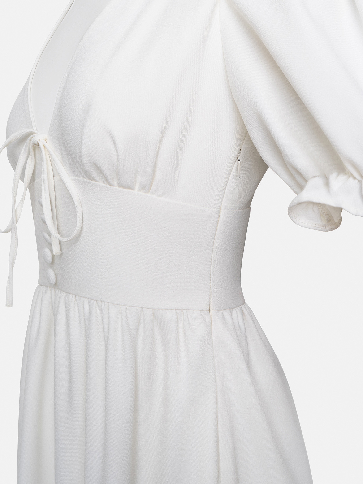 Lantern-sleeve mini dress