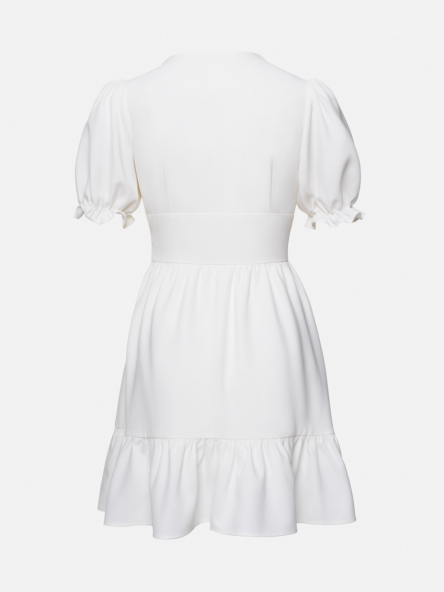 Lantern-sleeve mini dress