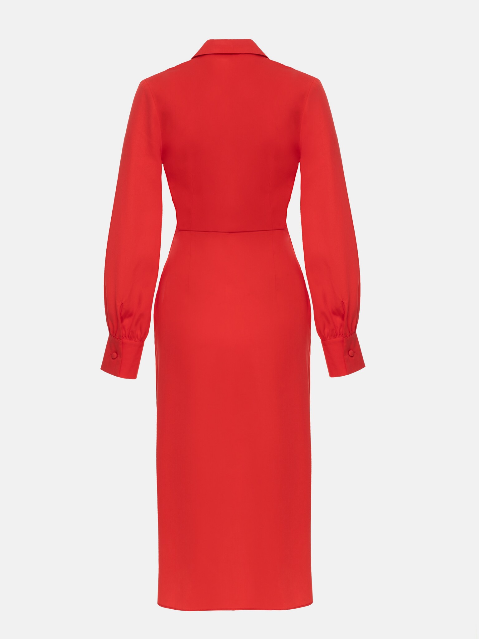 Collared wrap midi dress :: LICHI - Online fashion store
