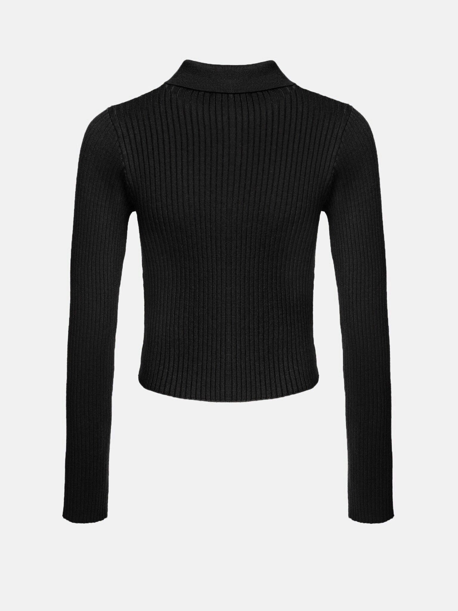 LICHI - Online fashion store :: Zipped ribbed-knit cardigan
