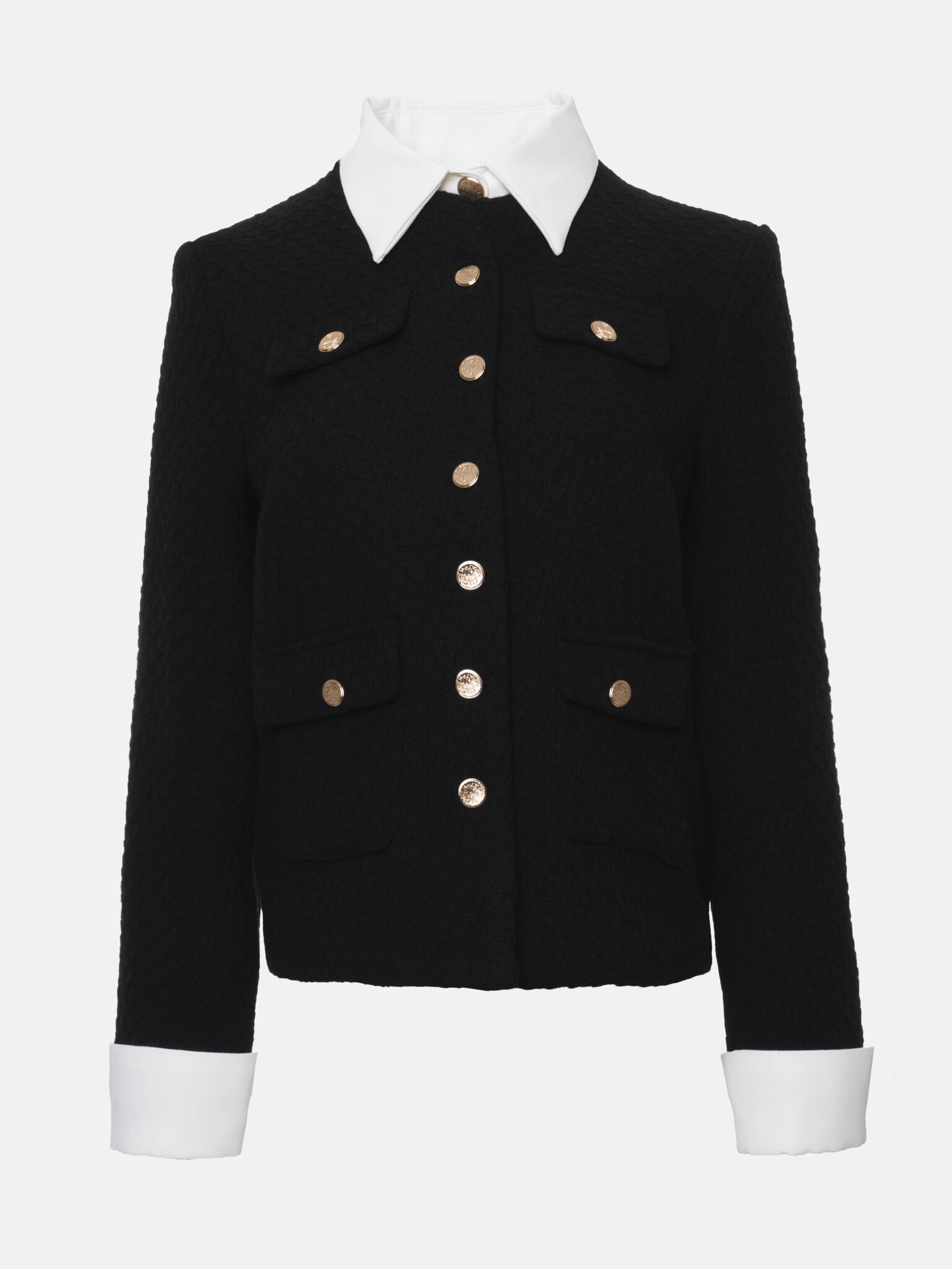 Vintage-inspired contrast-collar jacket