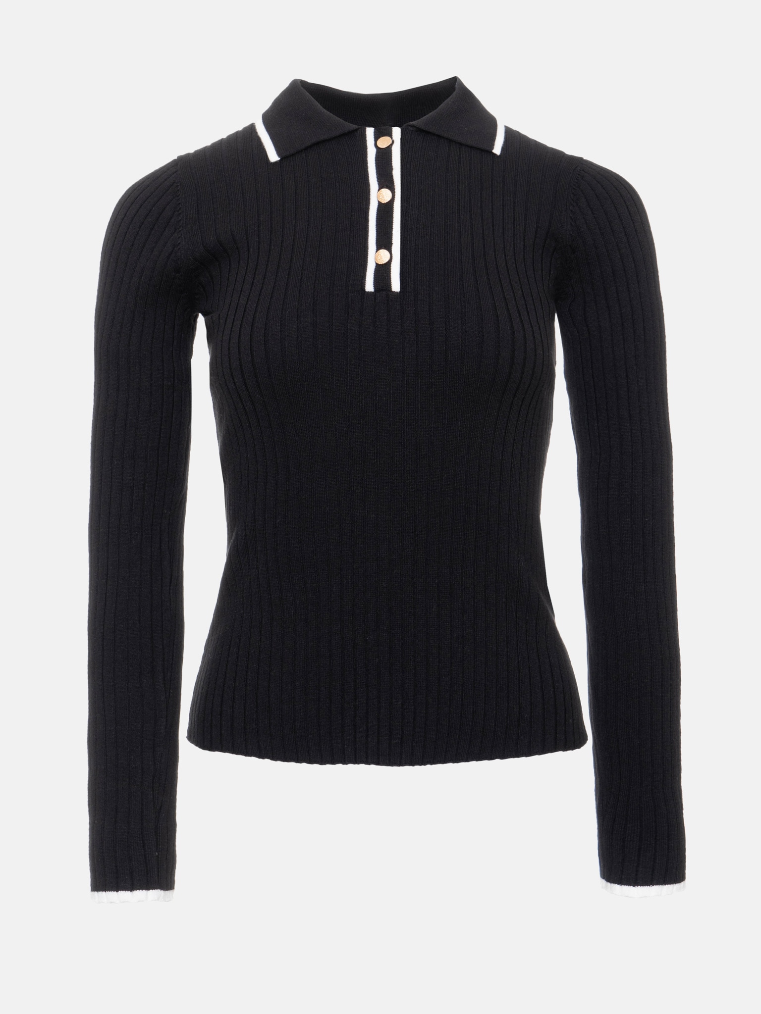 Polo-style jersey sweater :: LICHI - Online fashion store