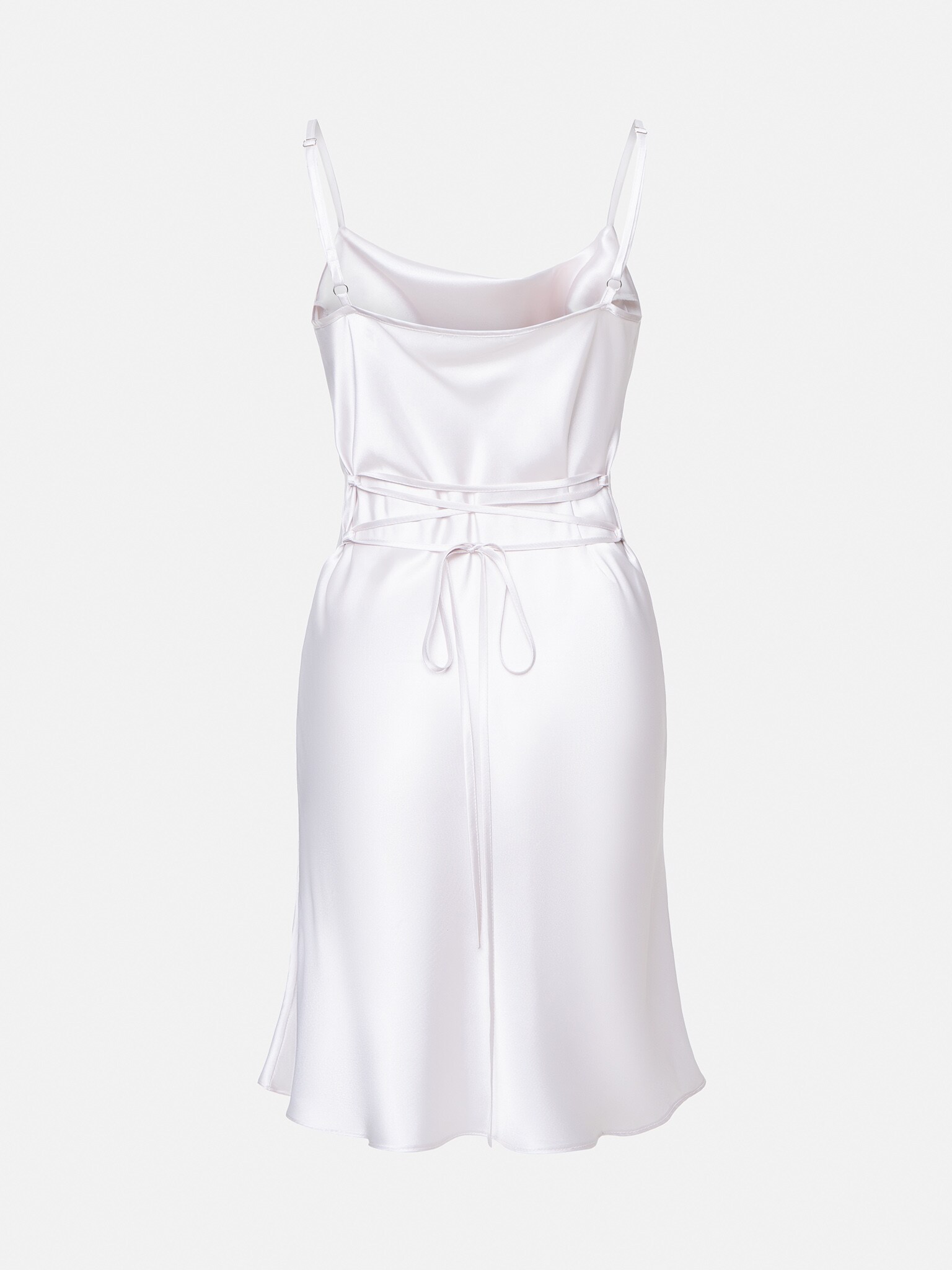 Tie-back satin mini dress :: LICHI - Online fashion store