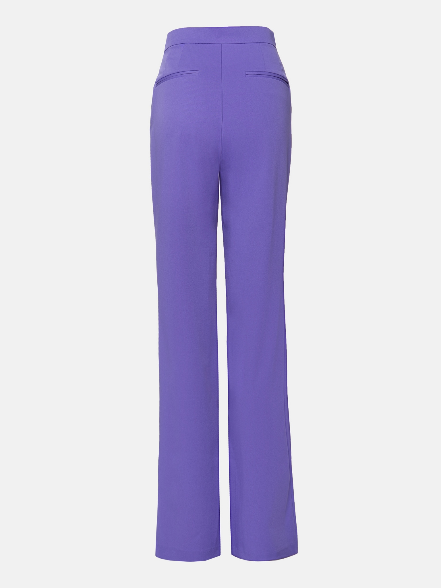 Side-slit straight-leg pants