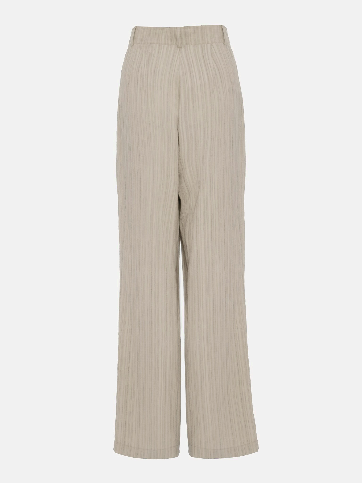 Wide-leg textured pants