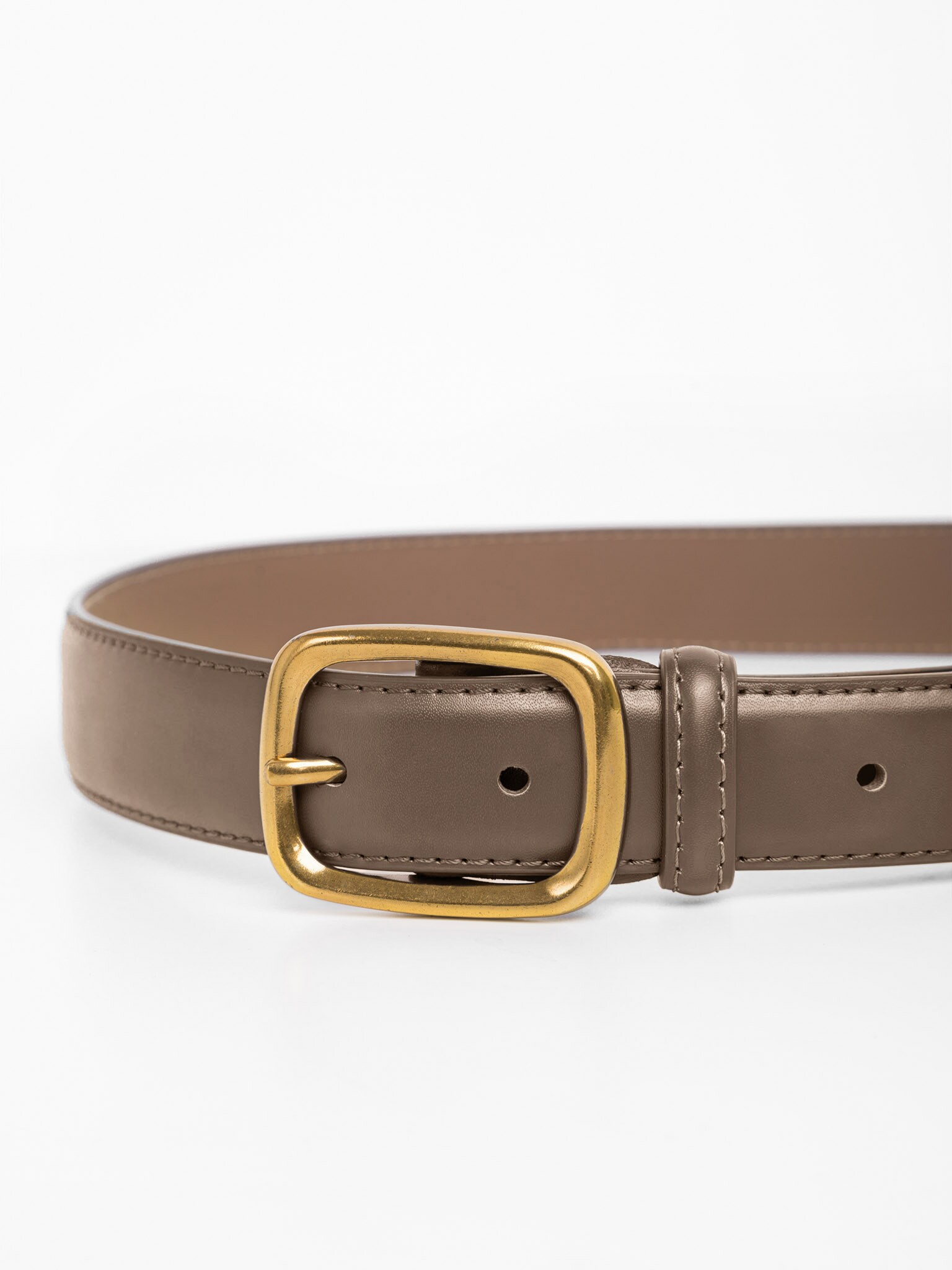 Golden-buckle leather belt :: LICHI - Online fashion store