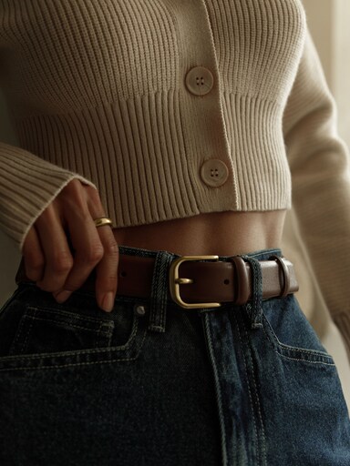 Leather buckle belt :: LICHI - Online fashion store