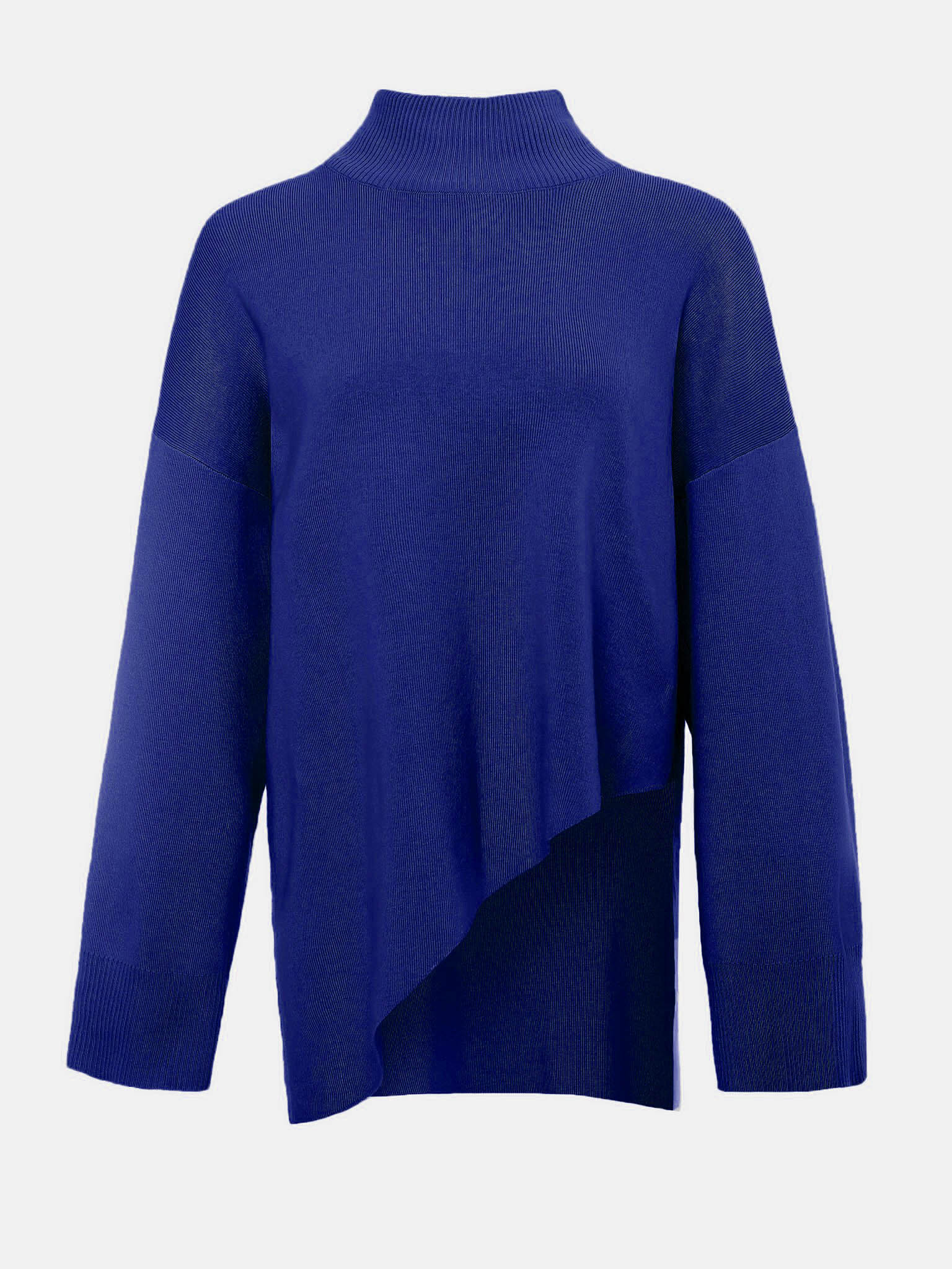Asymmetric knitted turtleneck sweater :: LICHI - Online fashion store