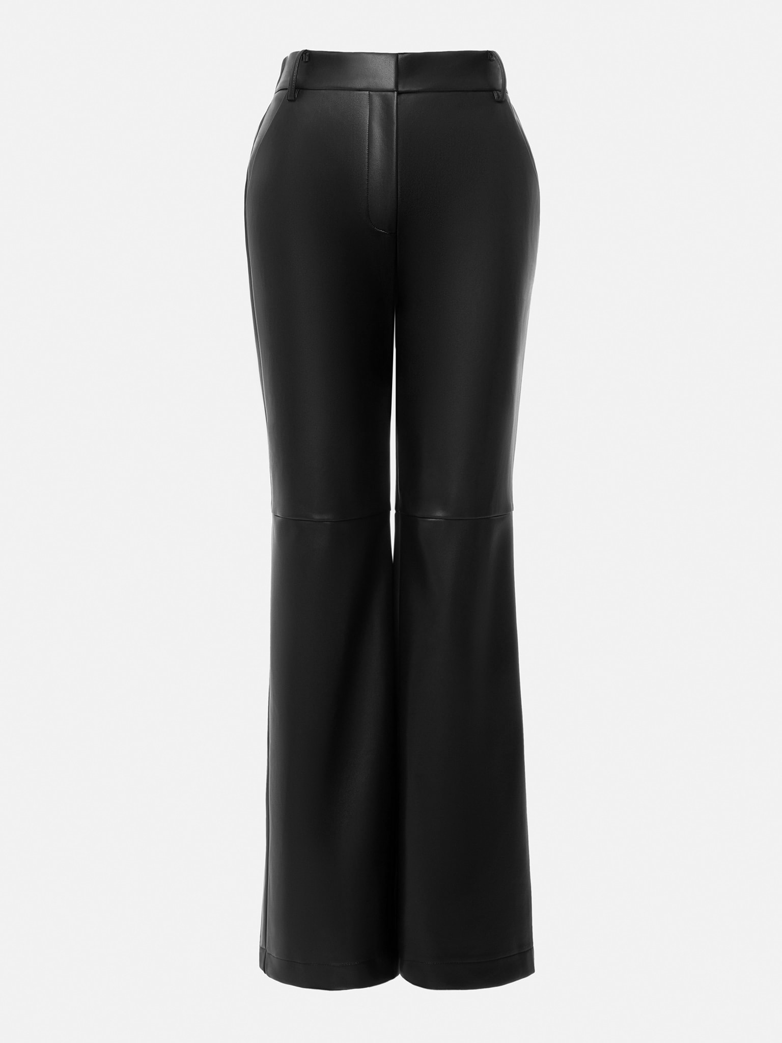 Flared vegan-leather pants :: LICHI - Online fashion store