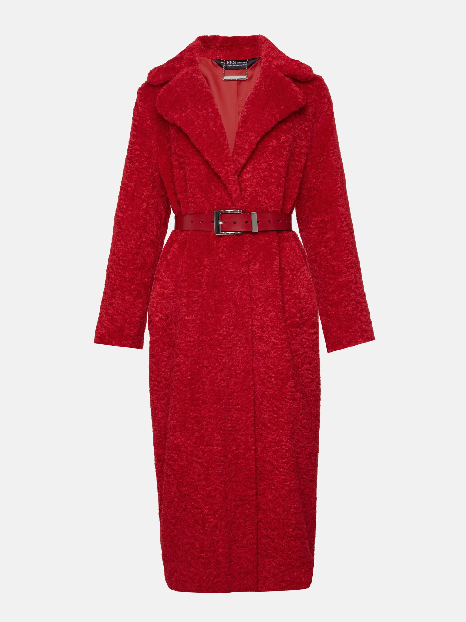 Belted Straight Faux fur Coat LICHI Online Fashion Store belted-straight-faux-fur-coat-lichi-online-fashion-store