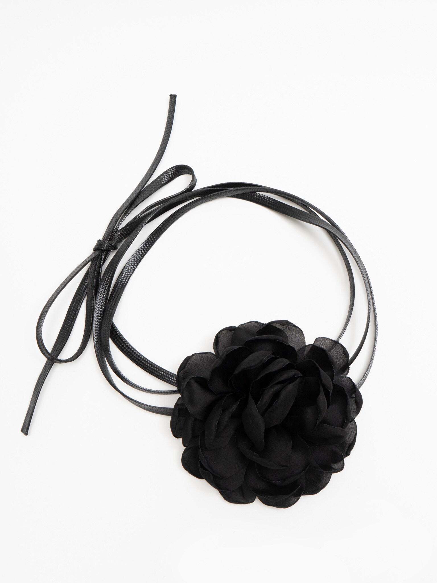 black flower choker