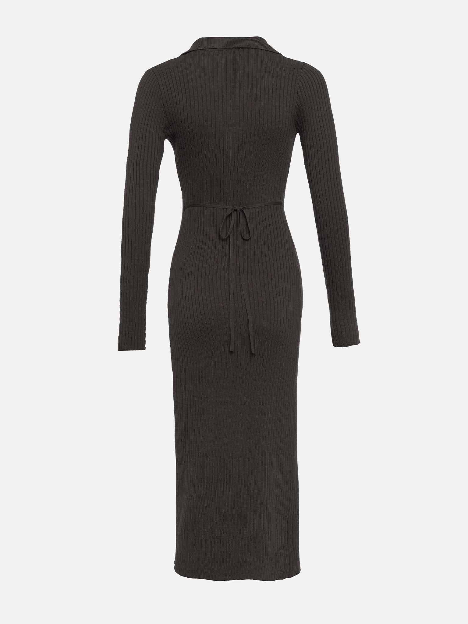 Ribbed-knit wrap midi dress :: LICHI - Online fashion store