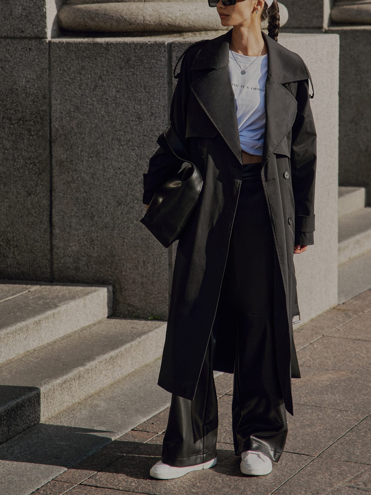 Oversized long trench coat :: LICHI - Online fashion store