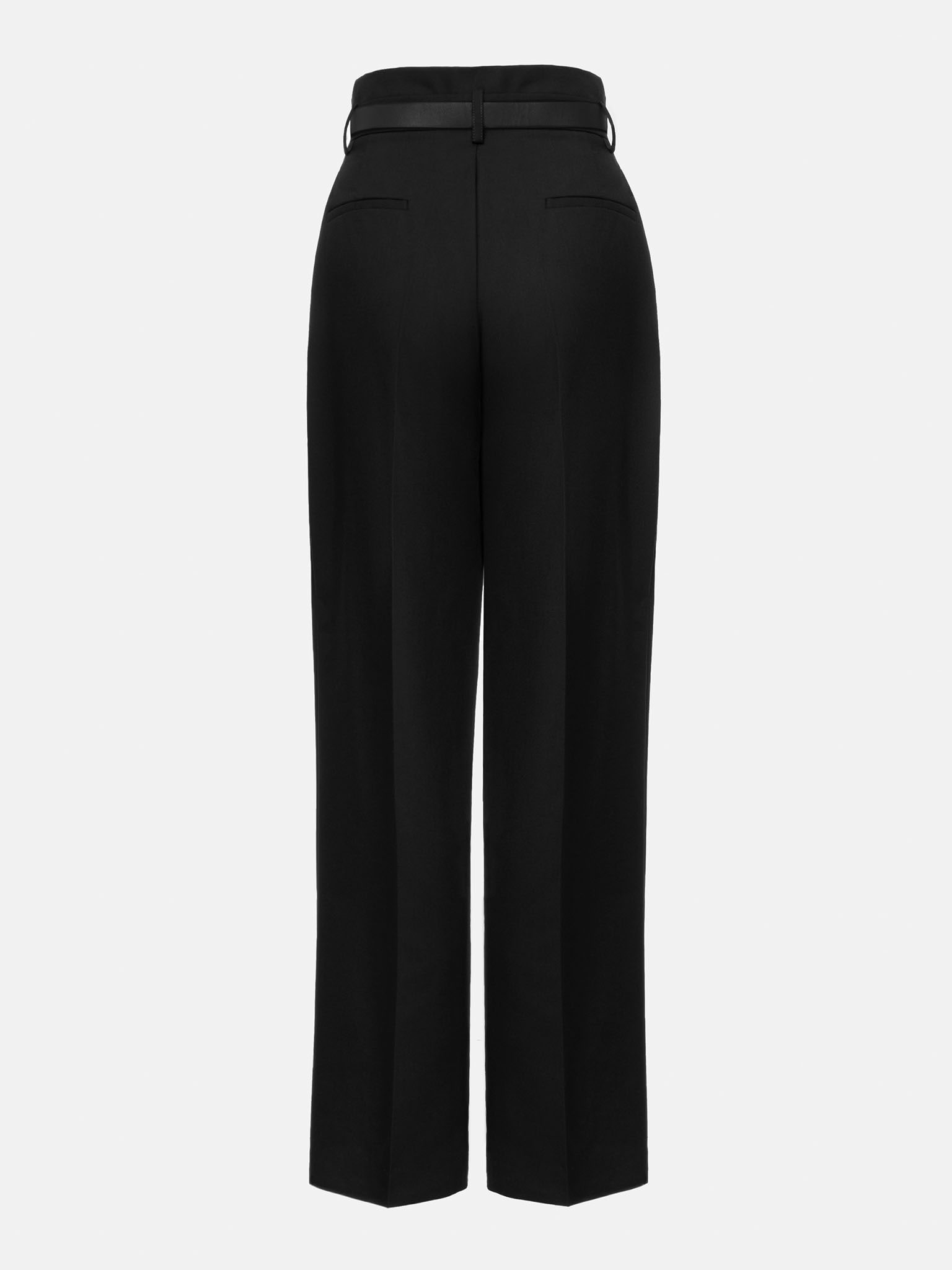 Straight trousers with elasticated waistband :: LICHI - Online fashion store