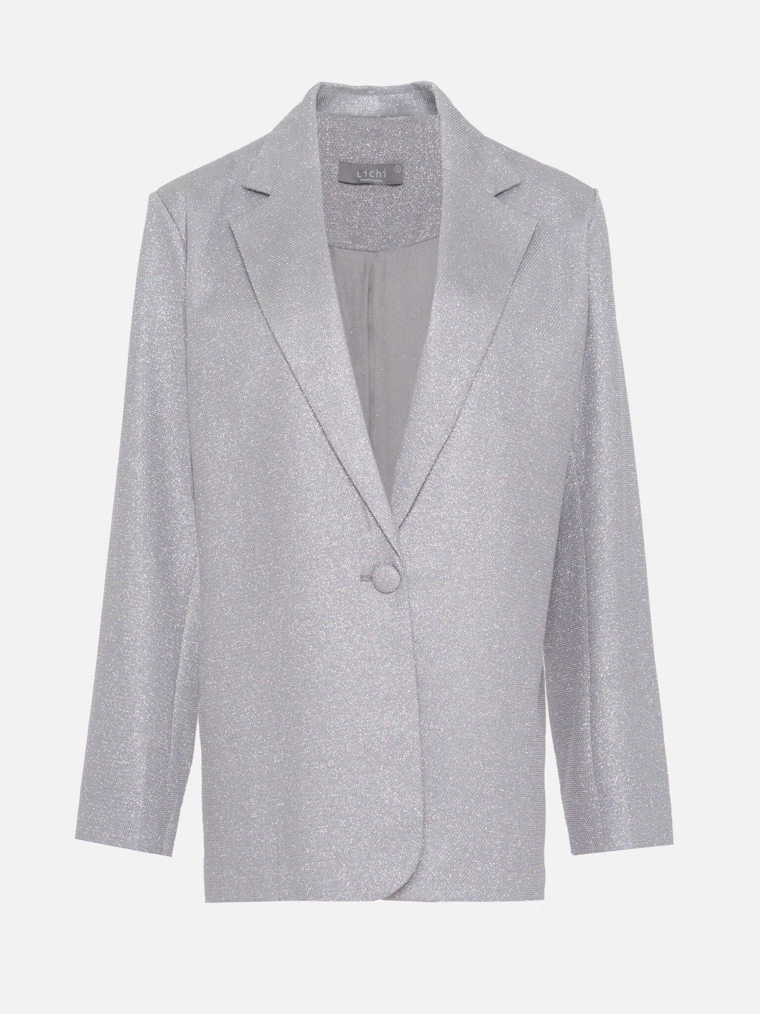 Metallic single-breasted blazer