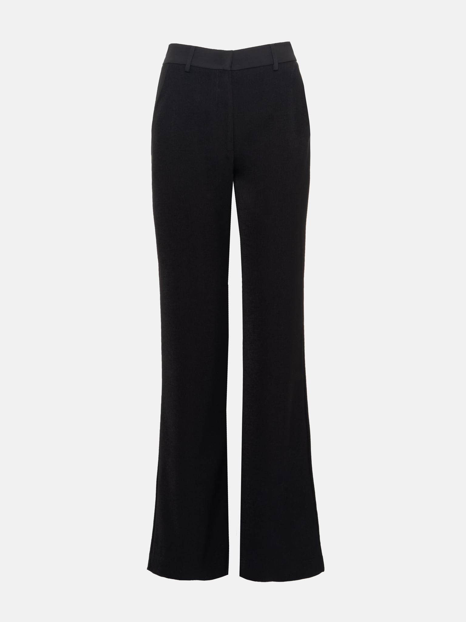 Satin-waist flared pants :: LICHI - Online fashion store