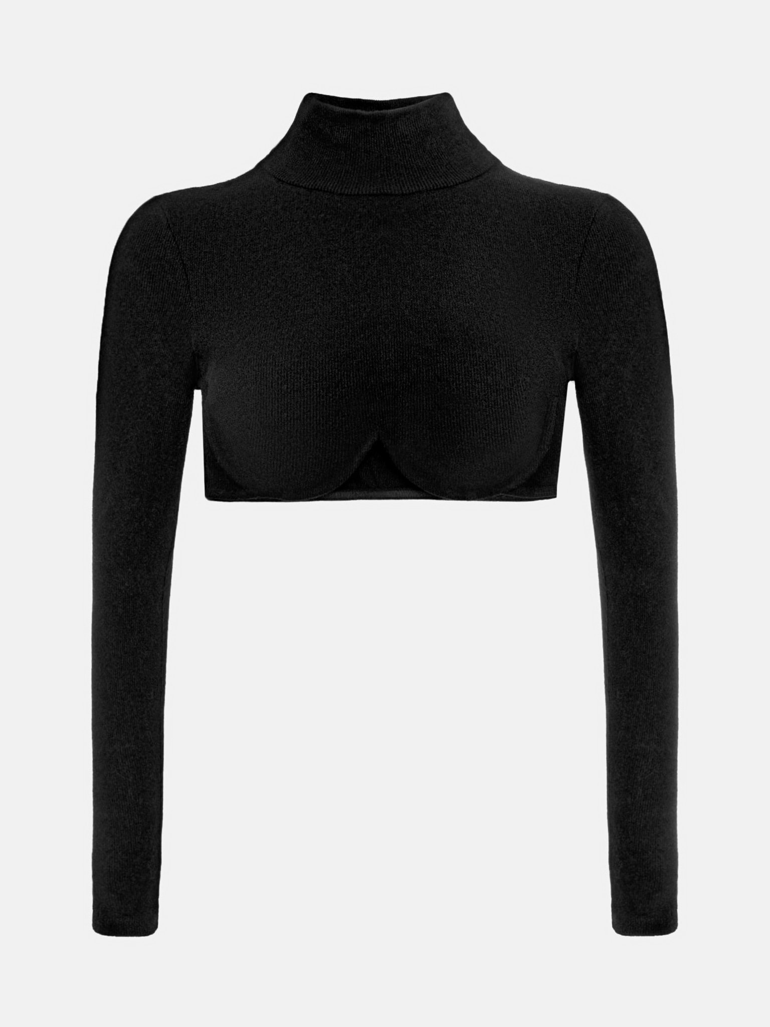High-neck jersey crop top :: LICHI - Online fashion store