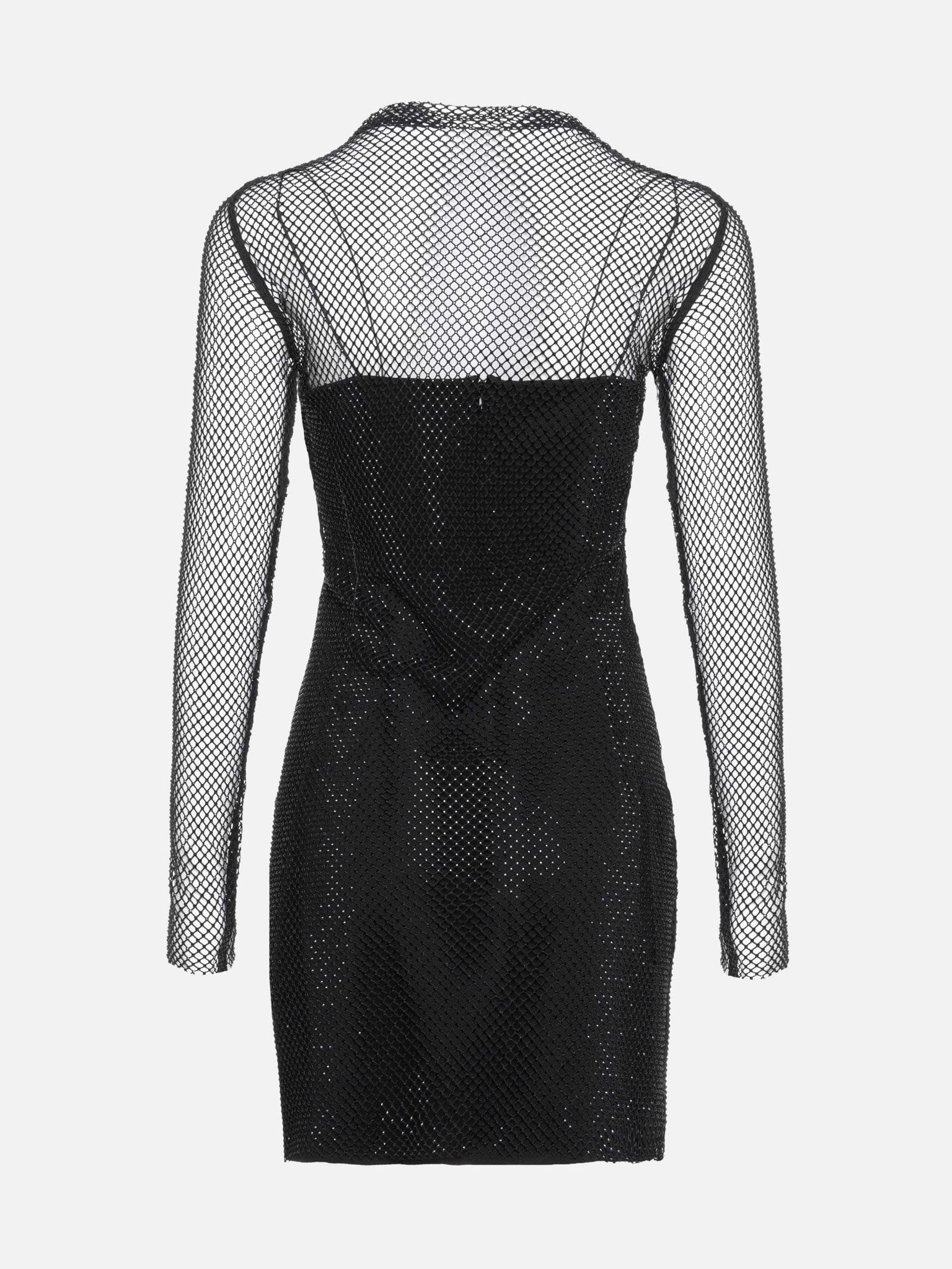 Rhinestone mesh slim mini dress :: LICHI - Online fashion store