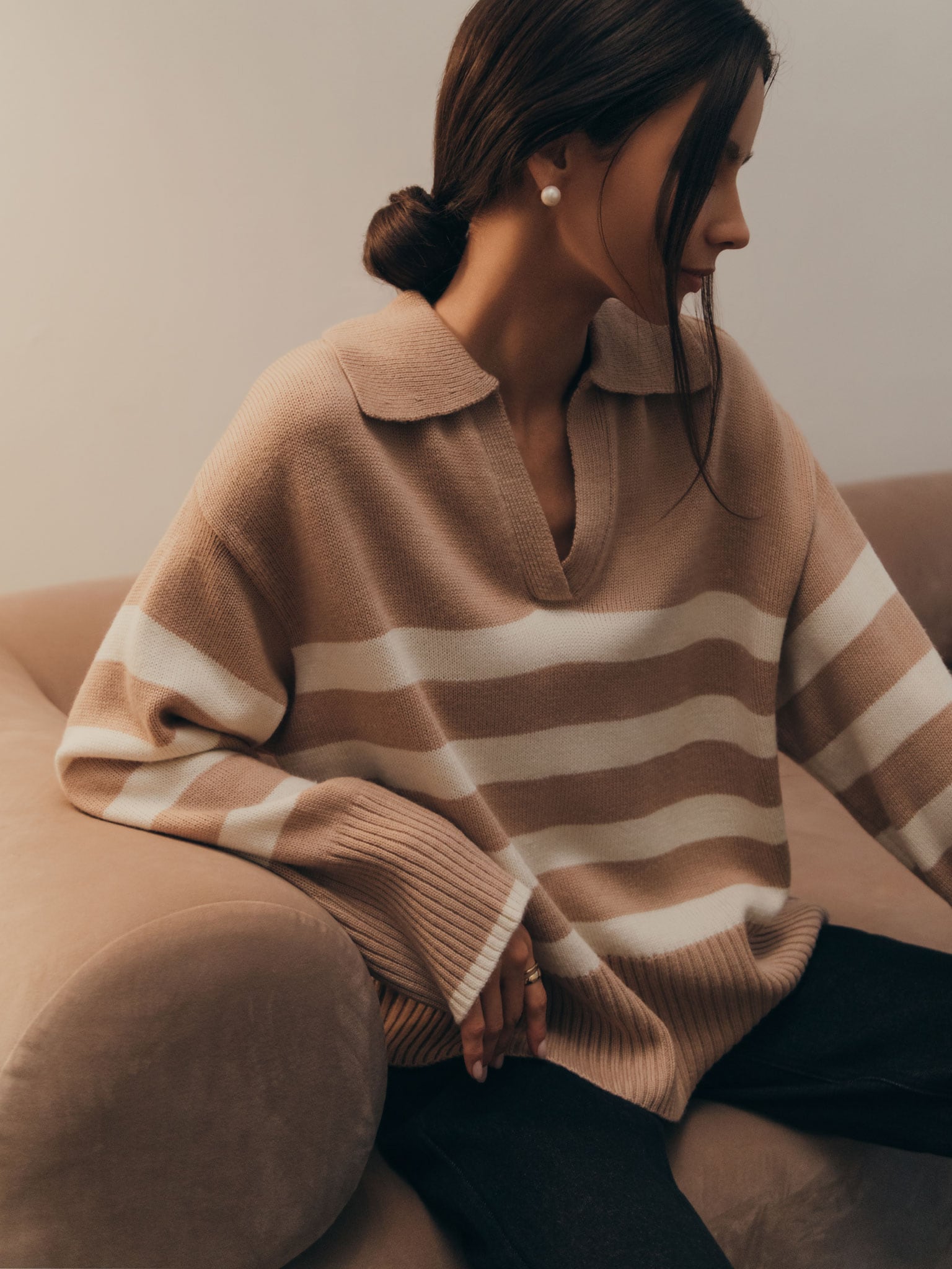 Oversized striped sweater