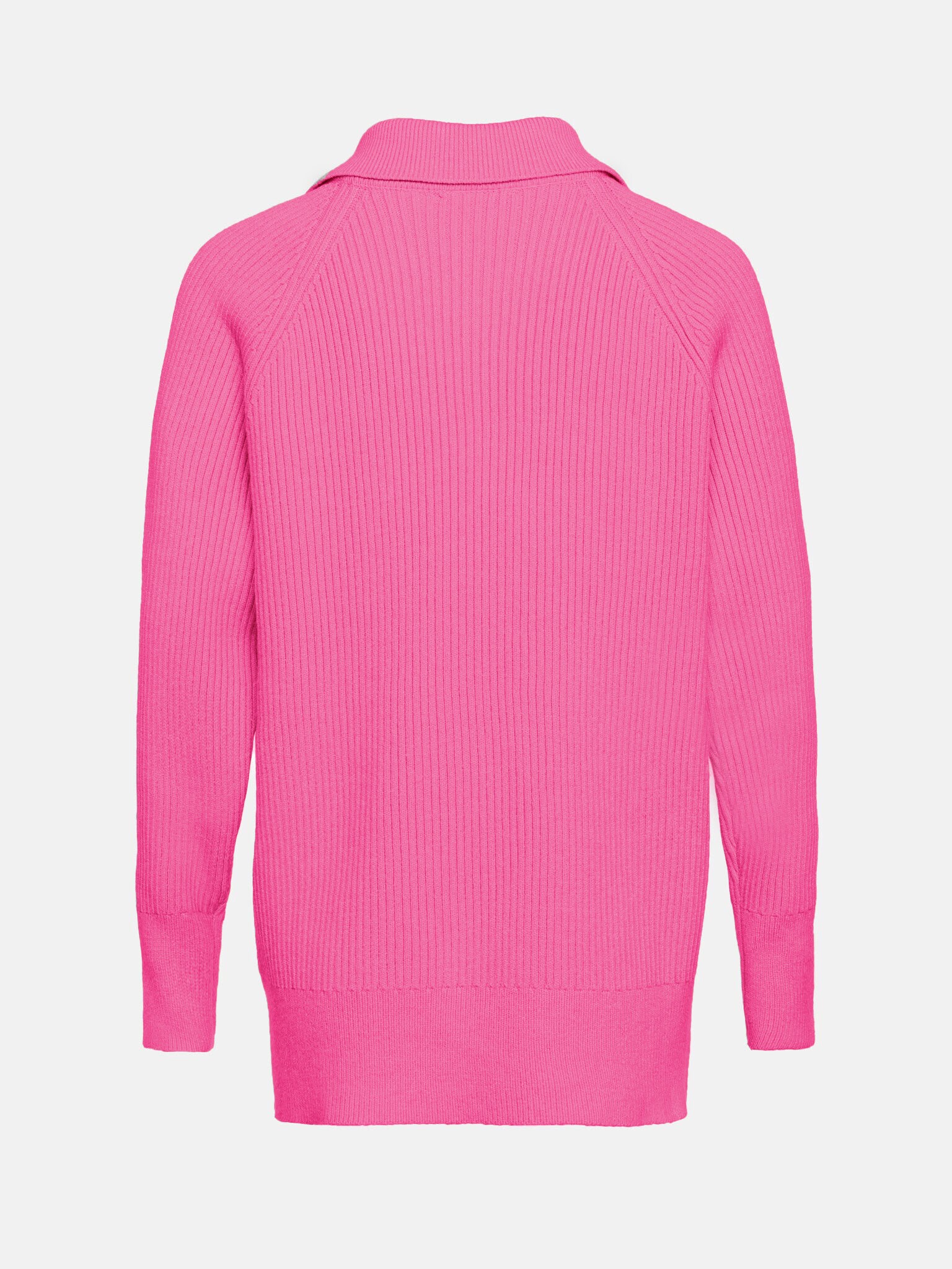 Oversized zipped polo-collar sweater