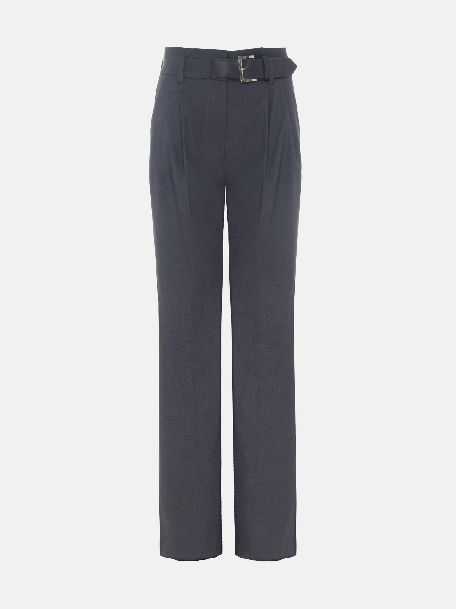 Straight-leg patent vegan-leather pants :: LICHI - Online fashion store